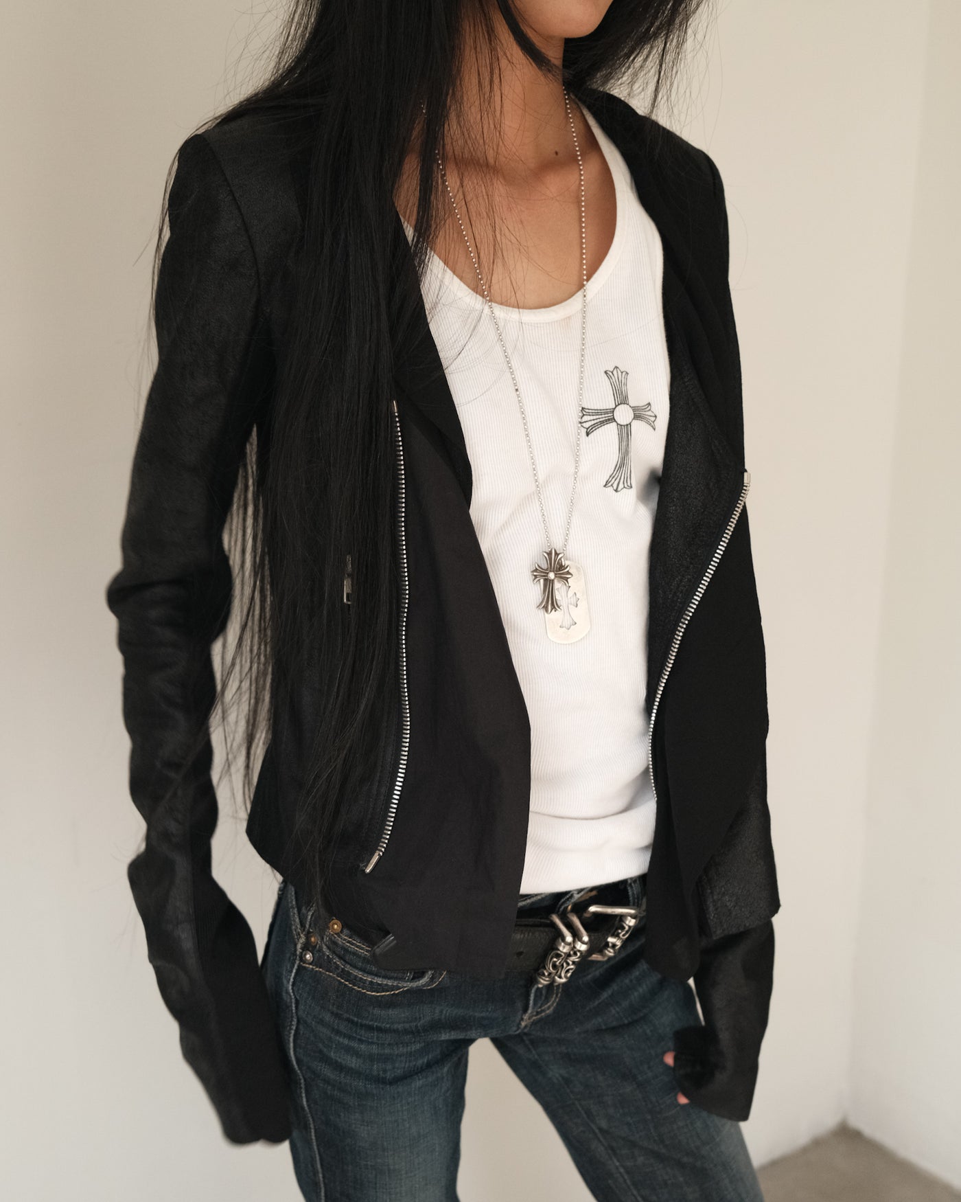 FW15 RICK OWENS
Scarf Biker Jacket