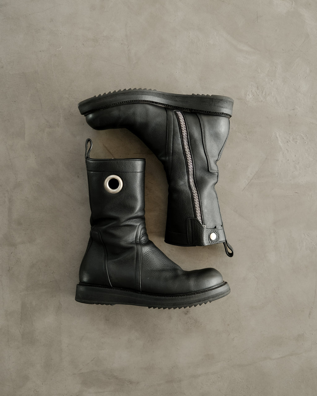 RICKOWENS Leather Creeper Boots