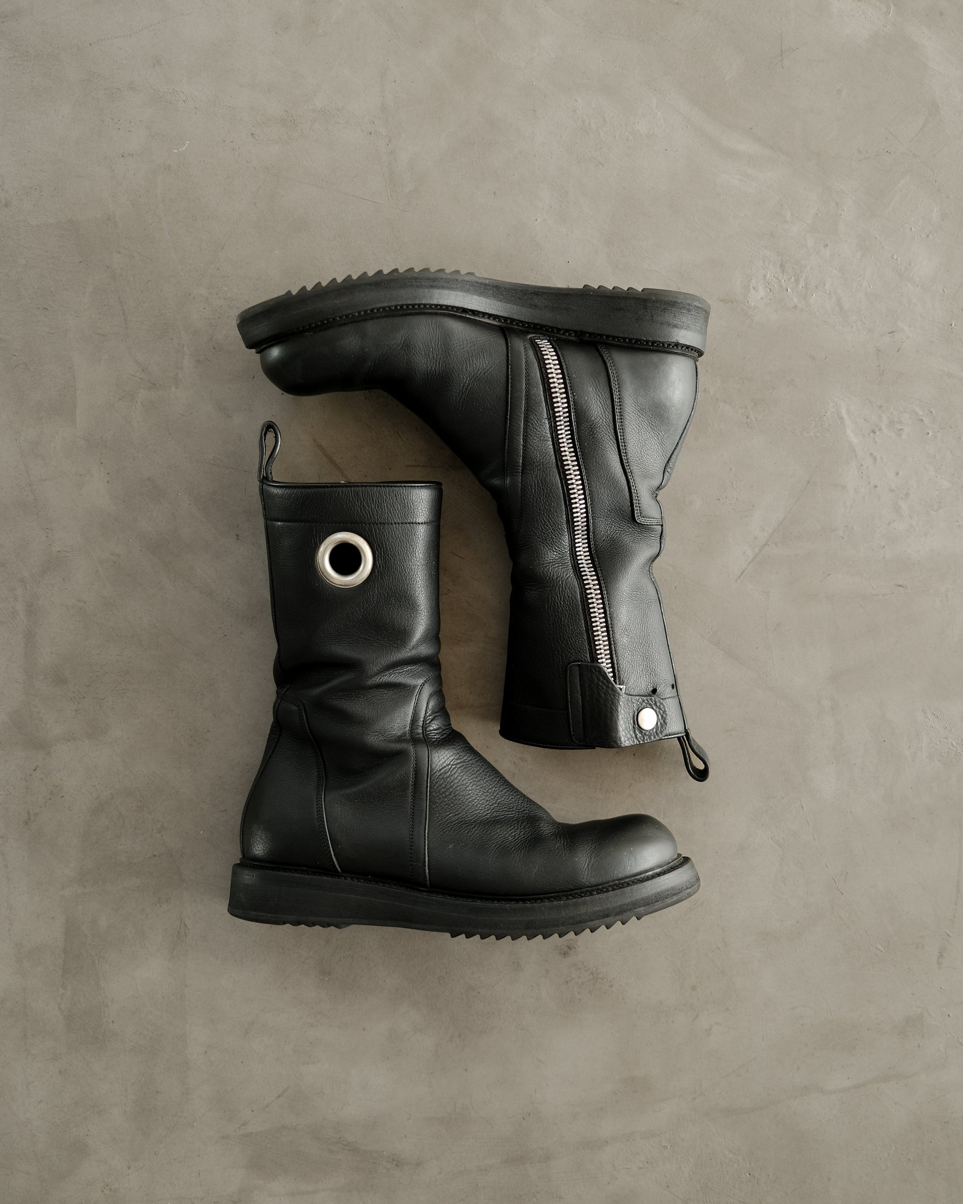 RICKOWENS Leather Creeper Boots