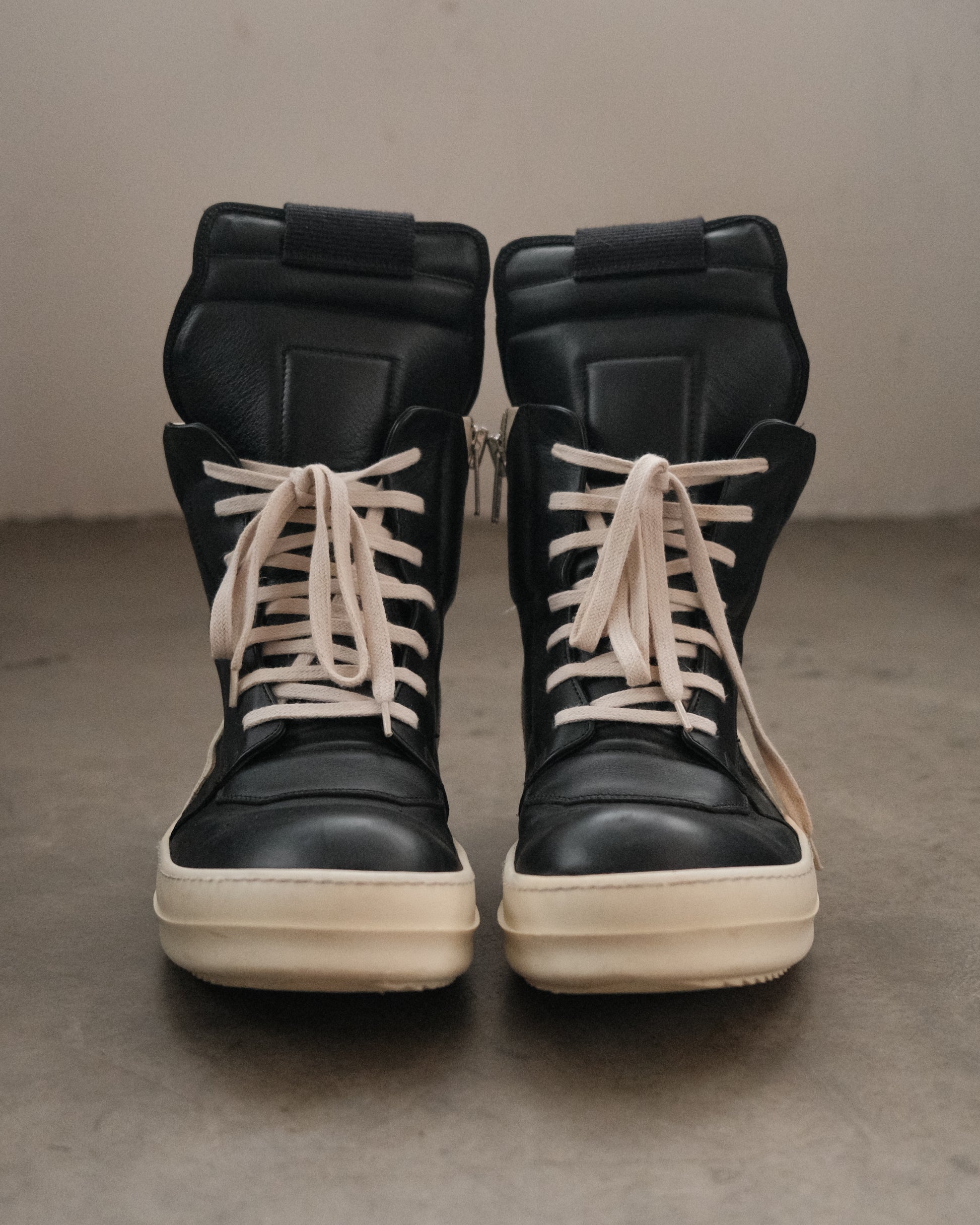 Rick Owens FW15 Geobasket Sneakers.