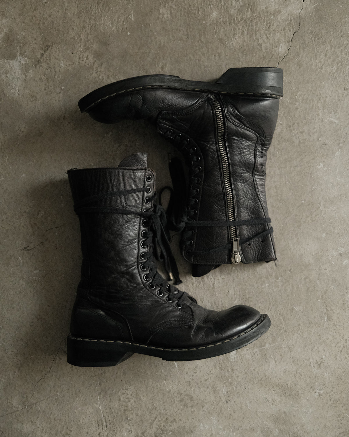 FW07 Rick Owens Military Combat Boots