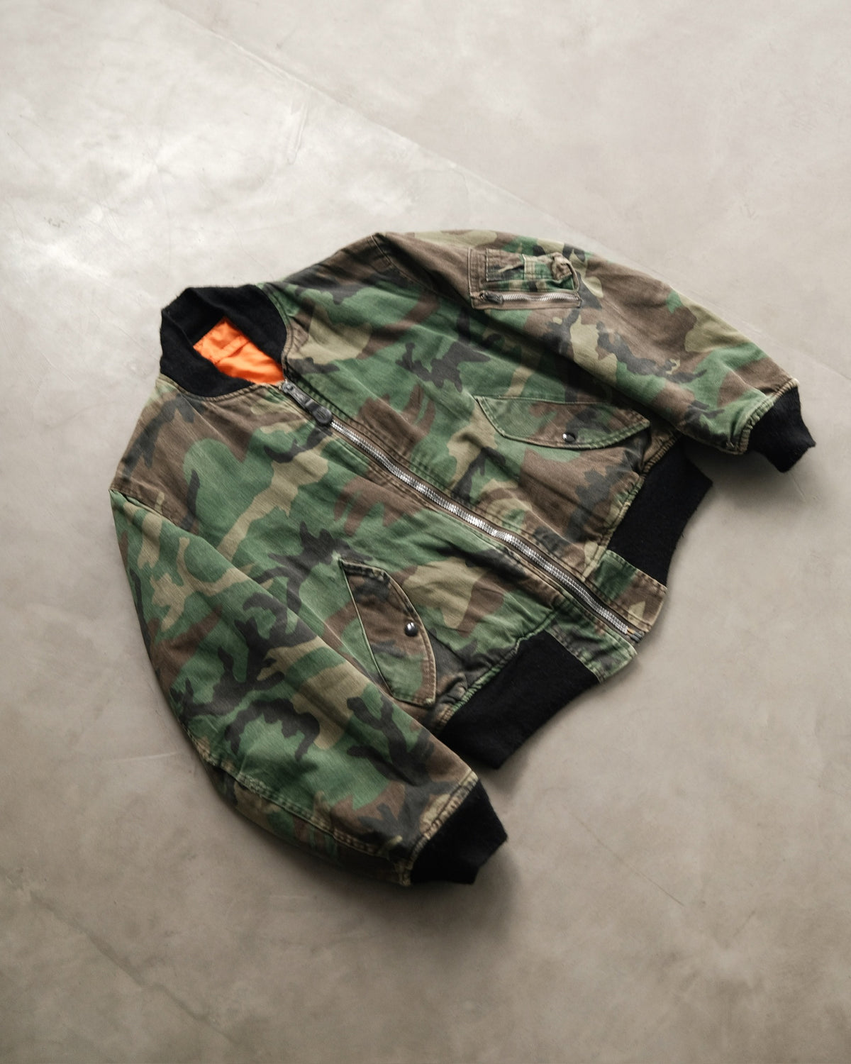 VINTAGE 80s Alpha Ma-1 Bomber Jacket