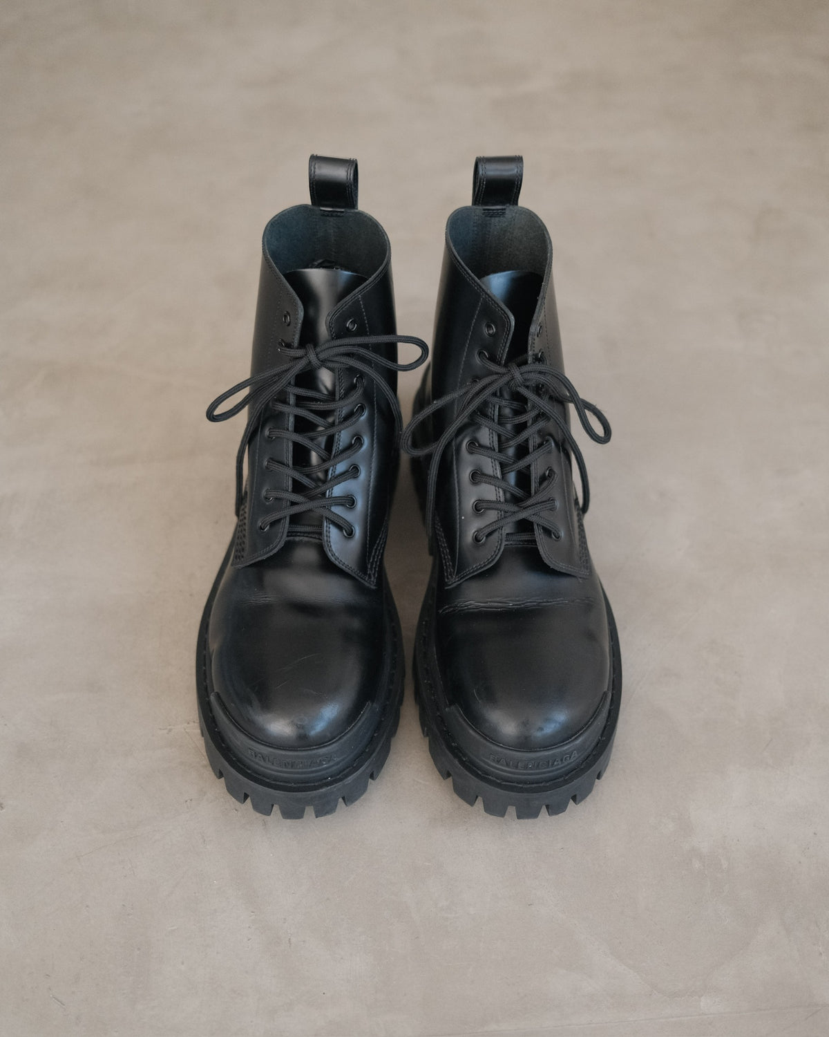 BALENCIAGA Lace-Up Ankle Boots