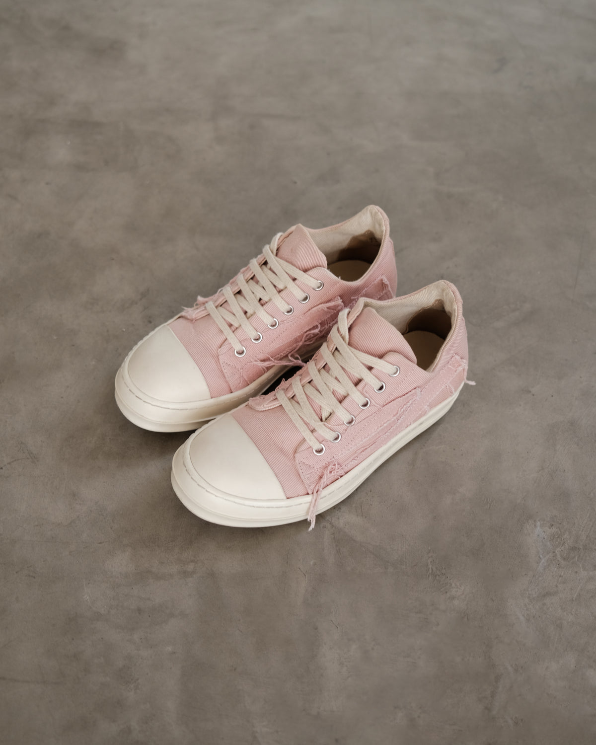 Drkshdw RICK OWENS Slashed Pink Low Sneakers