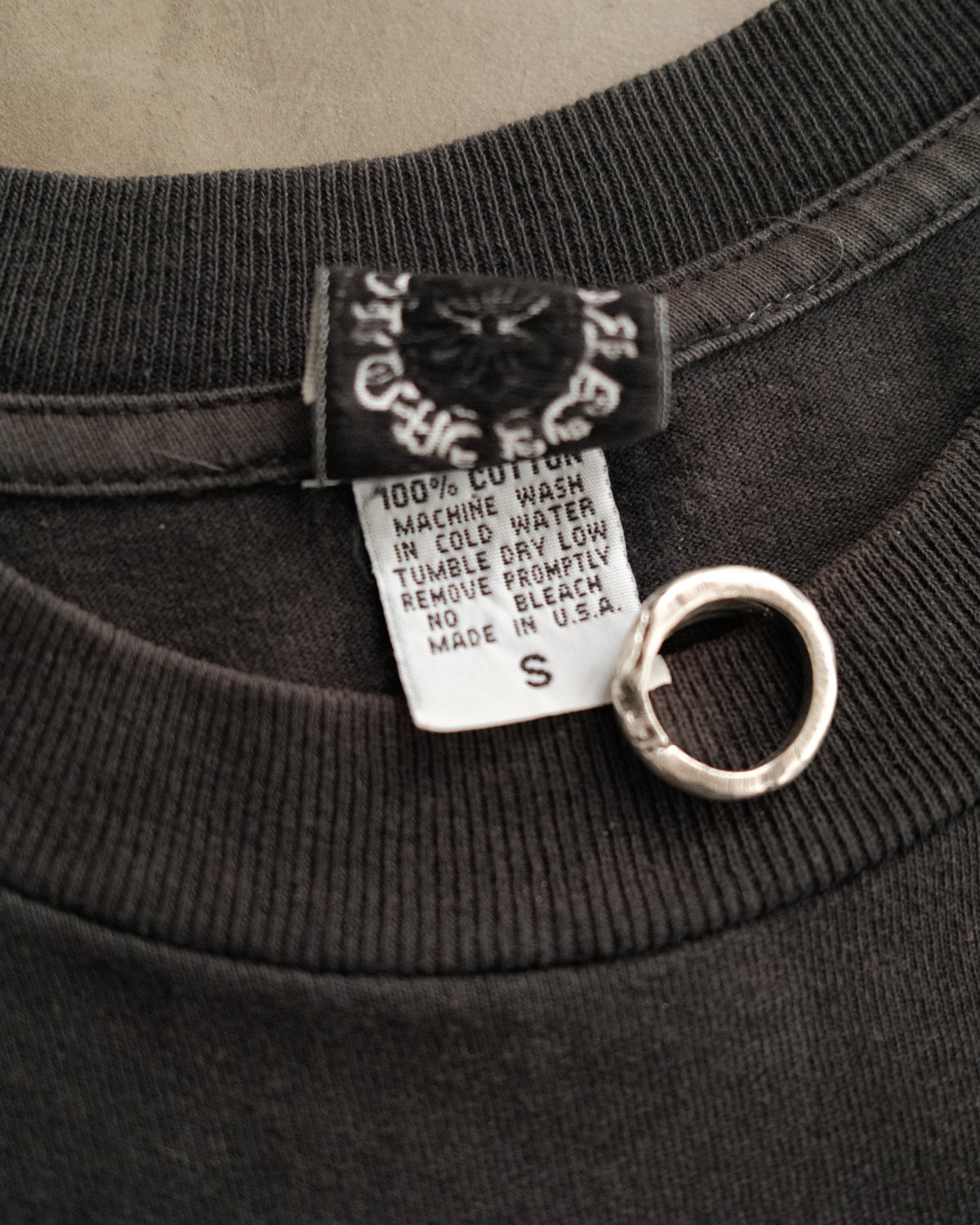 Vintage CHROME HEARTS New York Cross Logo Pocket Tee