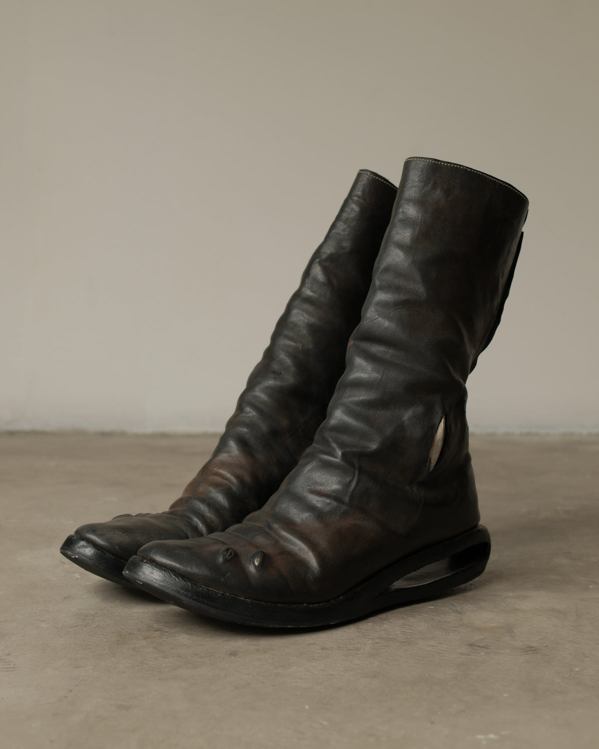 Carol Christian Poell Titanium Prosthetic U-Sole Boots
