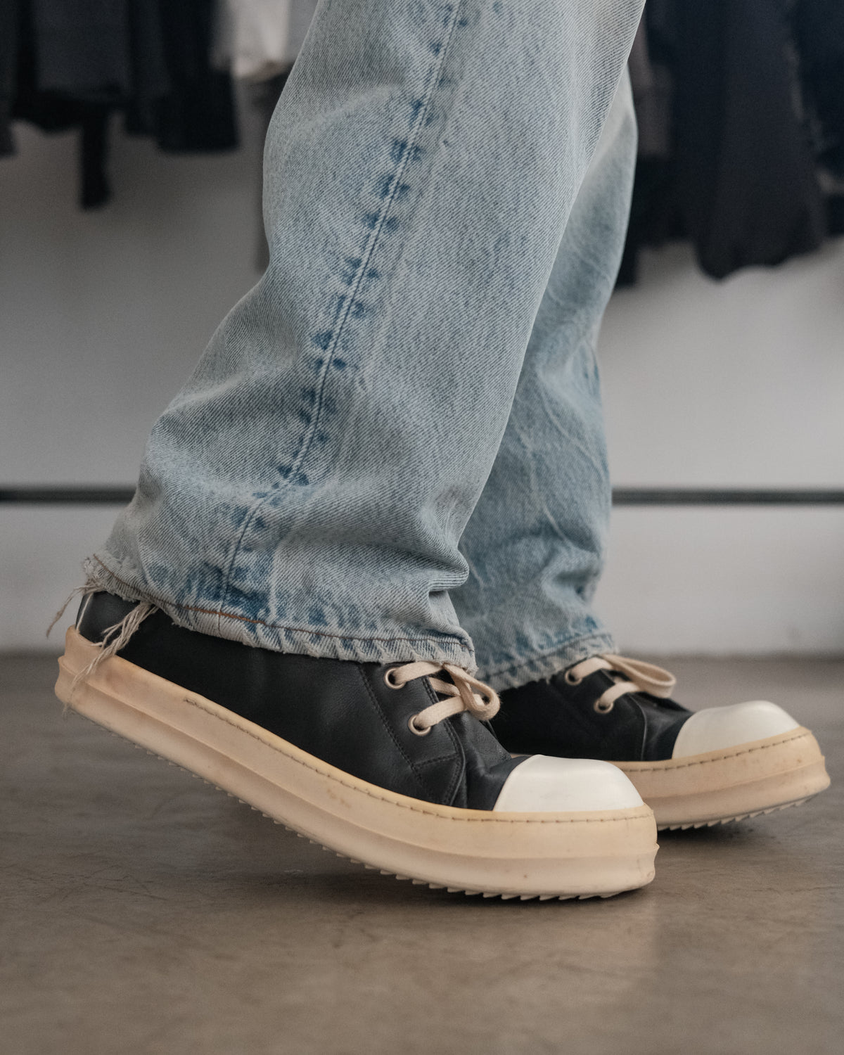 RICK OWENS SS15 Mainline High-Top Ramones Sneakers