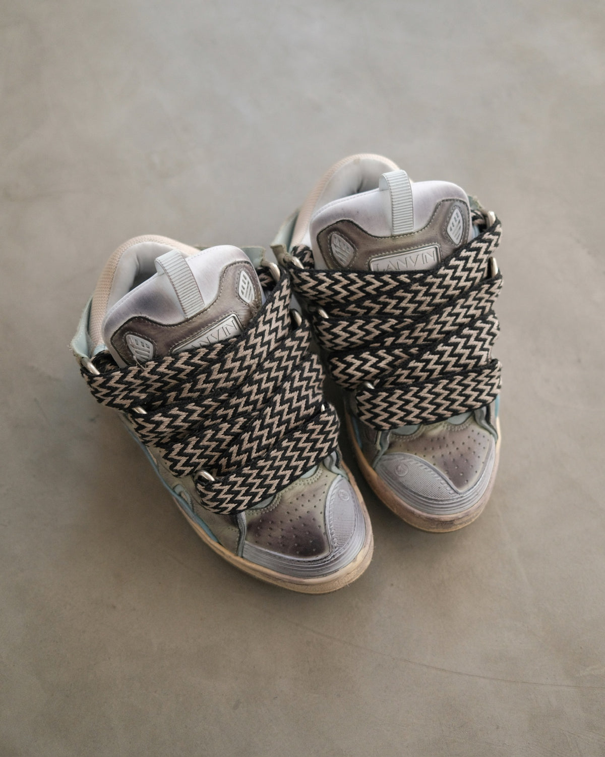 LANVIN x SSENSE Exclusive Blue Curb Sneakers