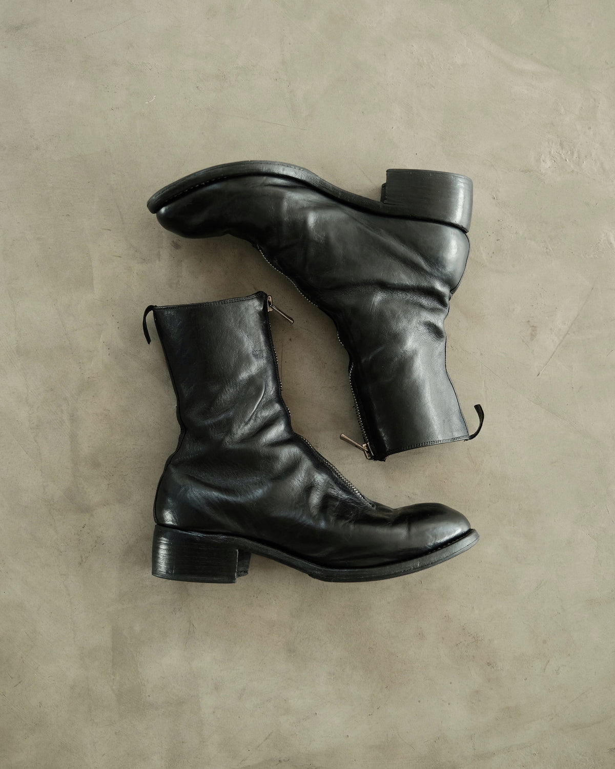 GUIDI PL2 Full Grain Horse Front Zip Boot