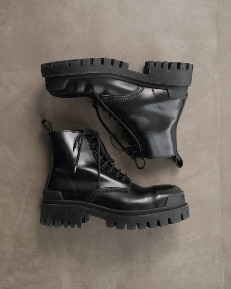 BALENCIAGA Strike Leather Boots