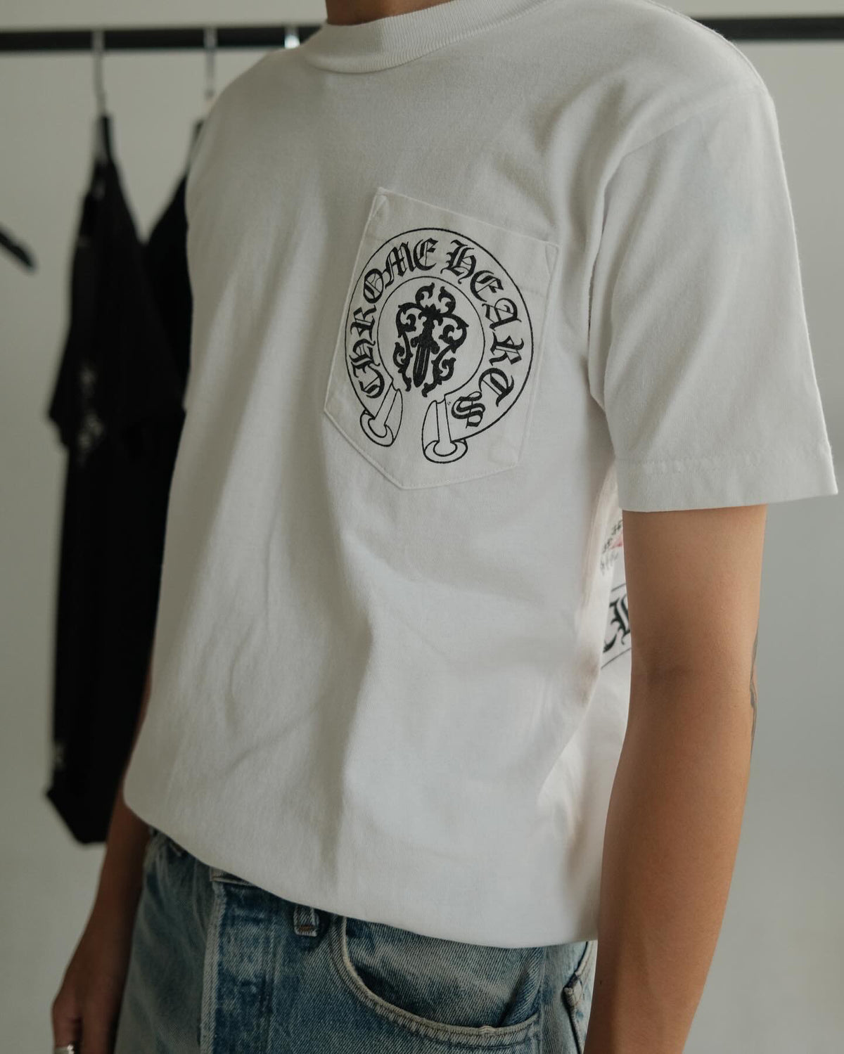 CHROME HEARTS American Flag Pocket Tee