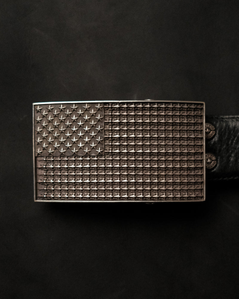 Chrome Hearts AMERICA USA FLAG Solid silver belt buckle