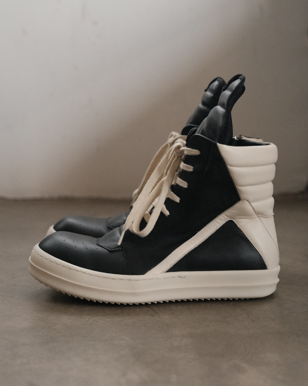 Rick Owens SS23 Geobaskets Sneakers.