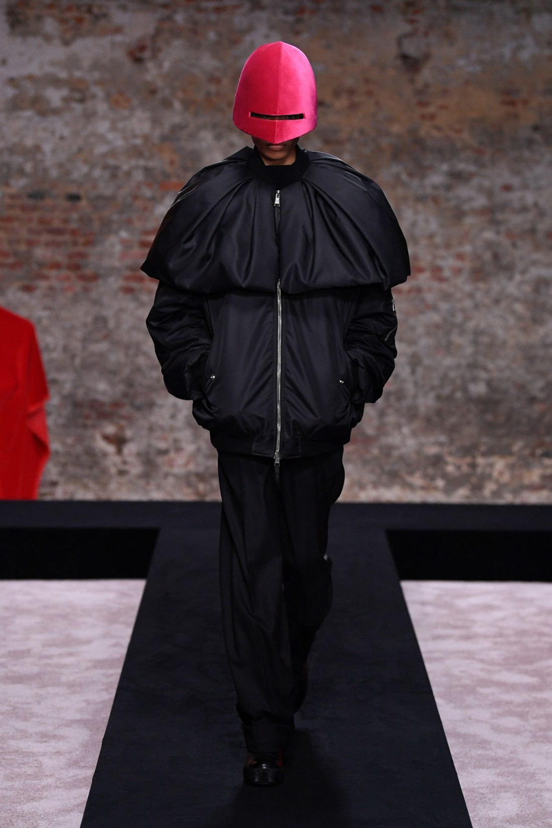 RAF SIMONS AW22 "BOMBER WITH COUTURE DRAPE"