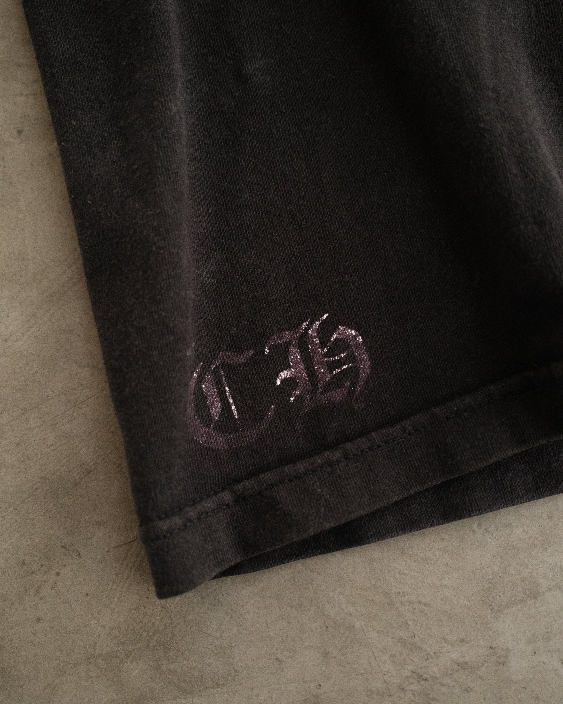 Vintage CHROME HEARTS Dagger Floral Scroll Logo Pocket Tee