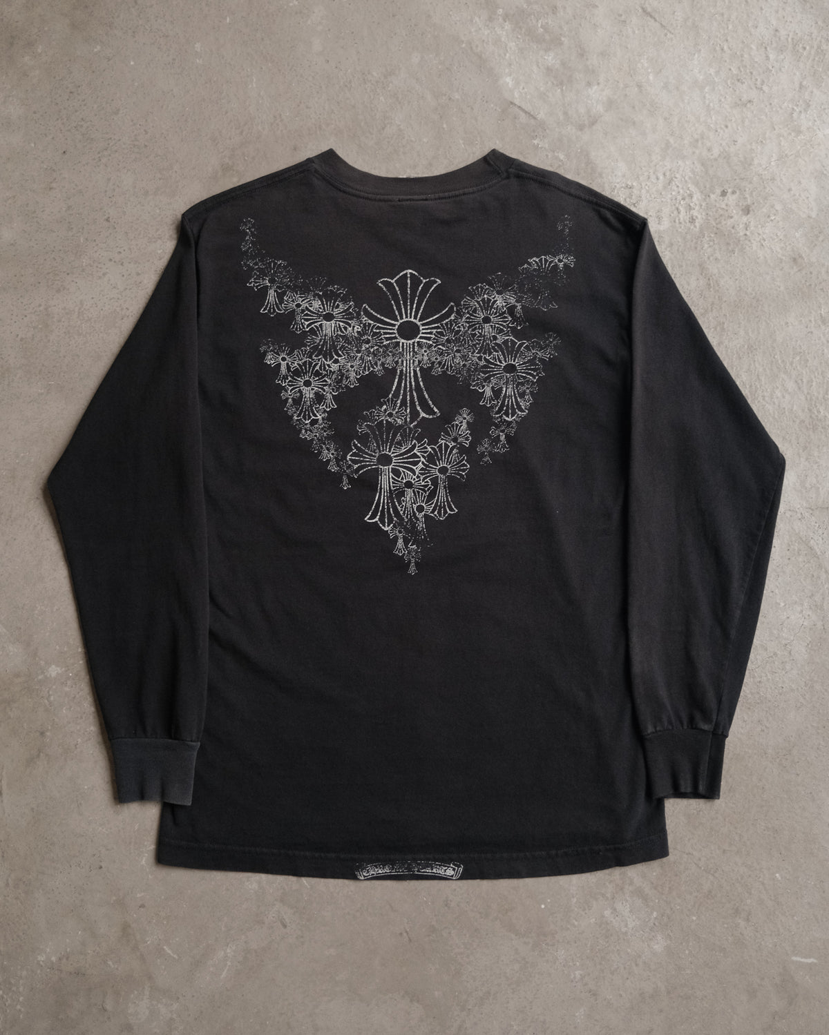 VINTAGE CHROME HEARTS ANGEL WINGS CEMETERY LONG SLEEVE