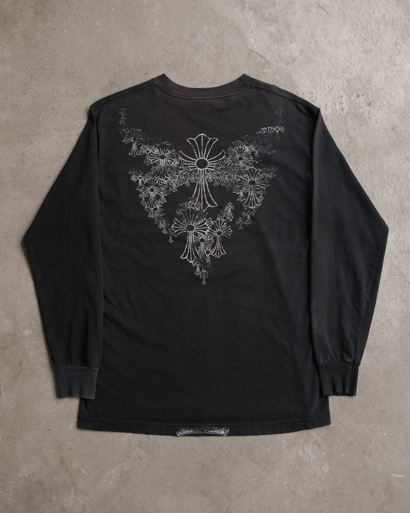 VINTAGE CHROME HEARTS ANGEL WINGS CEMETERY LONG SLEEVE