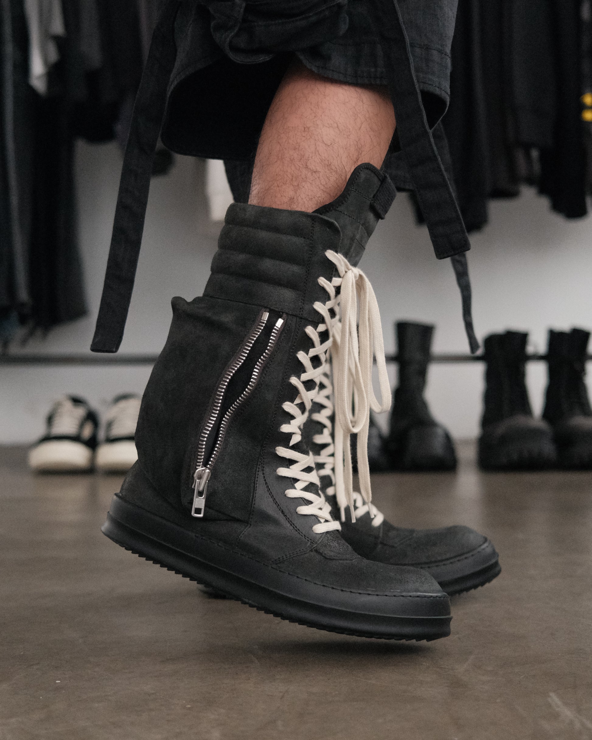 RICK OWENS FW15 Archived Cargo Basket Boots