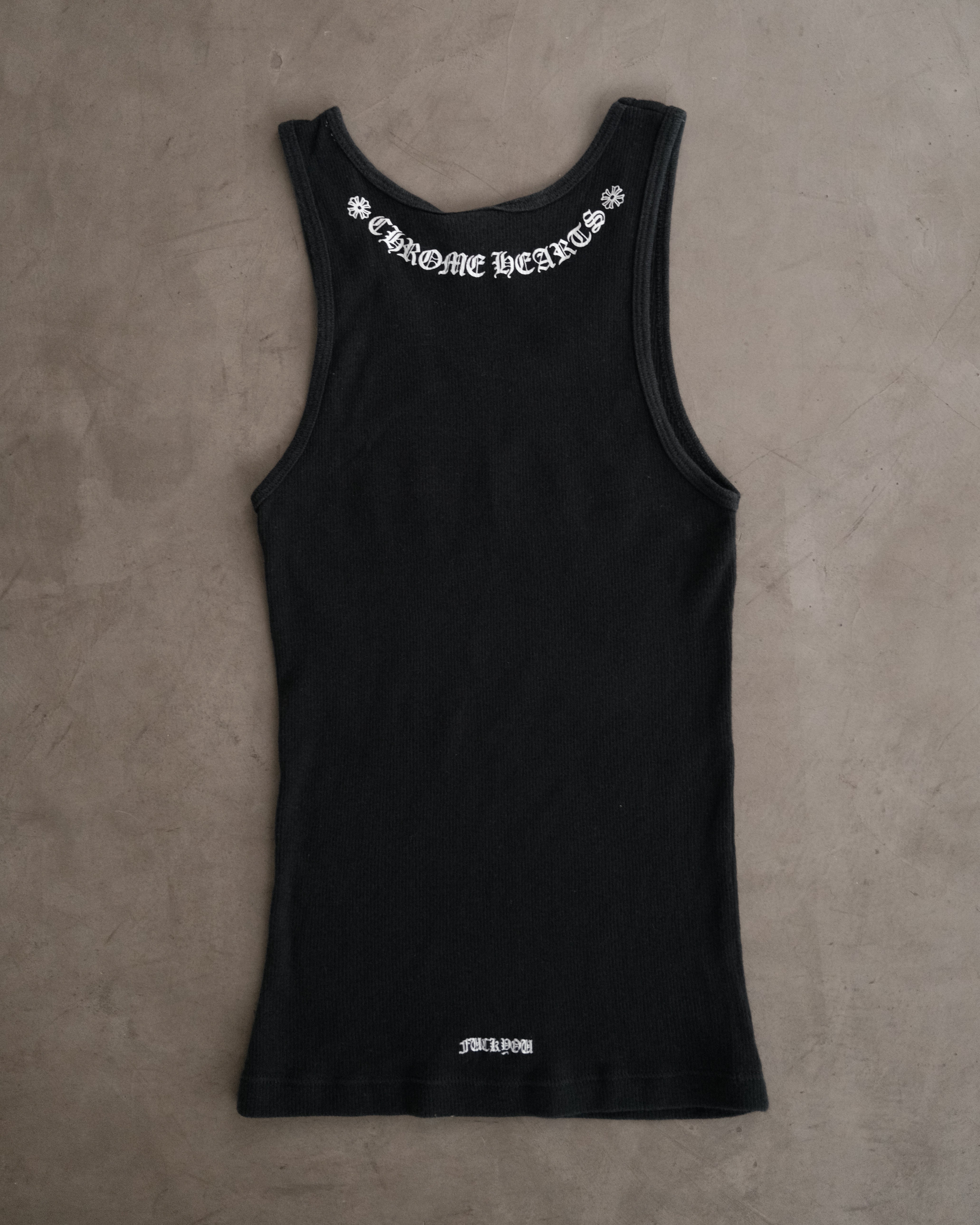 Vintage CHROME HEARTS Floral Cross Hearts Tanks – Around The Shoes