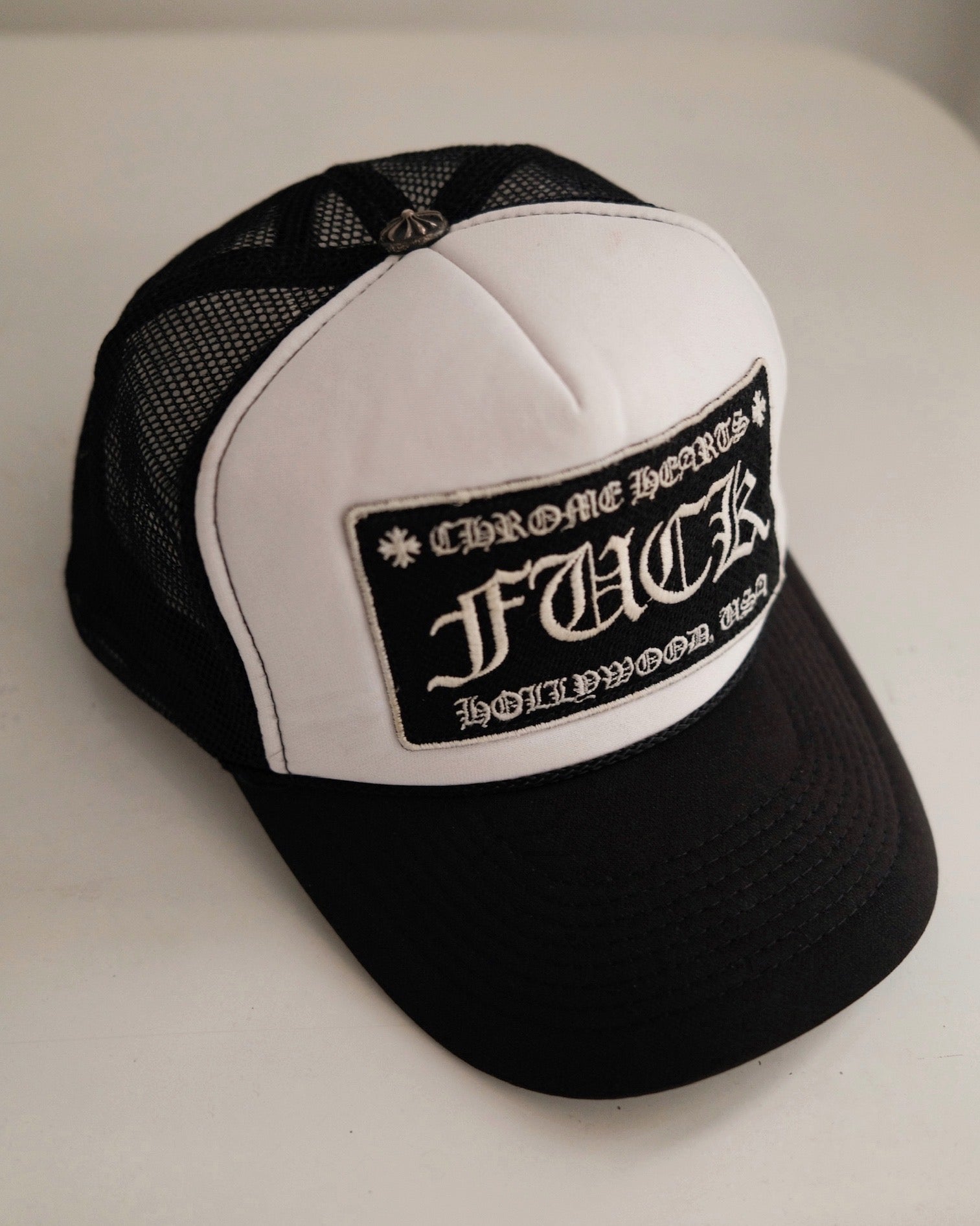 Vintage CHROME HEARTS “Fuck” HollyWood Trucker Hat