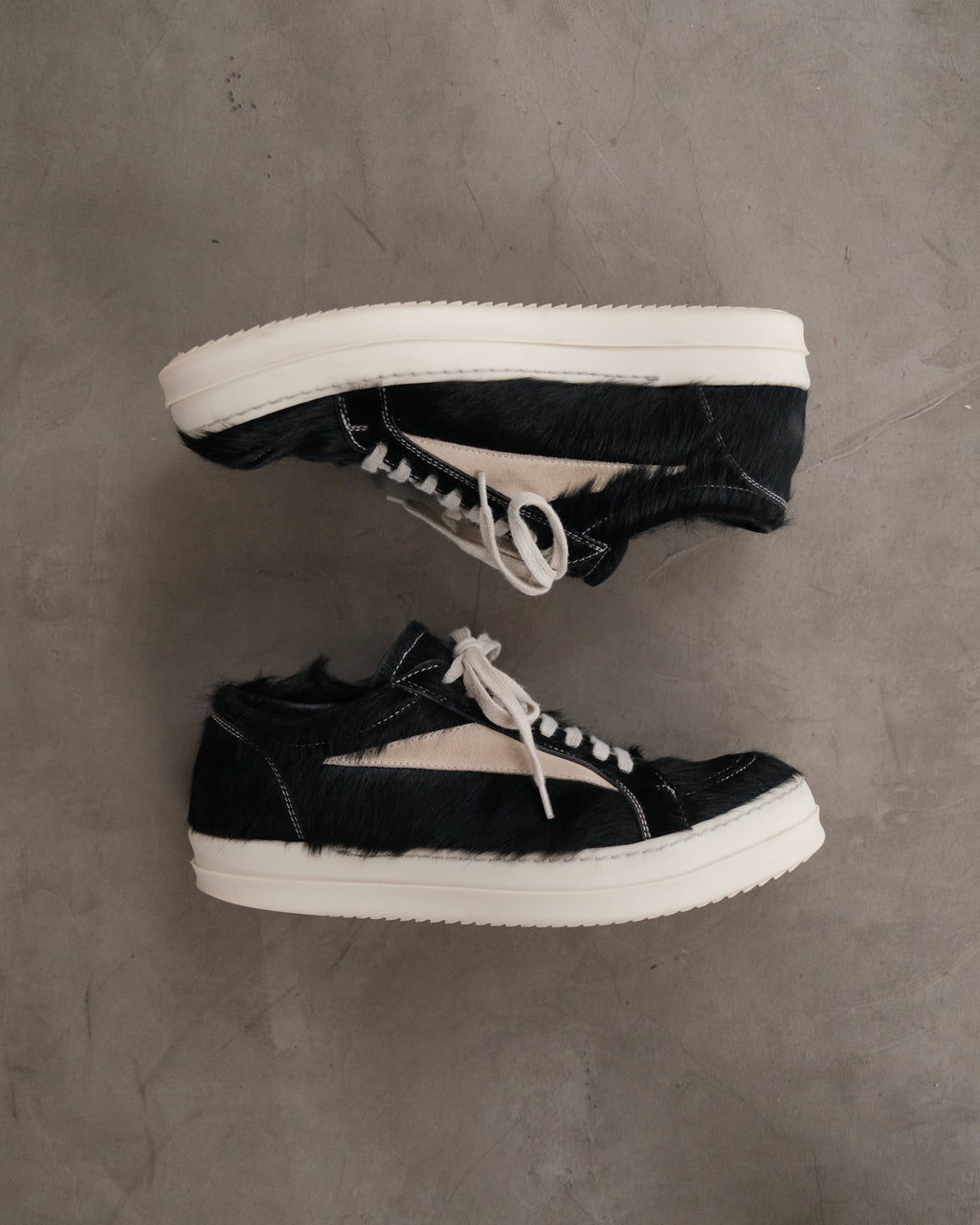 RICK OWENS Pony Hair Vintage Strobe Sneakers