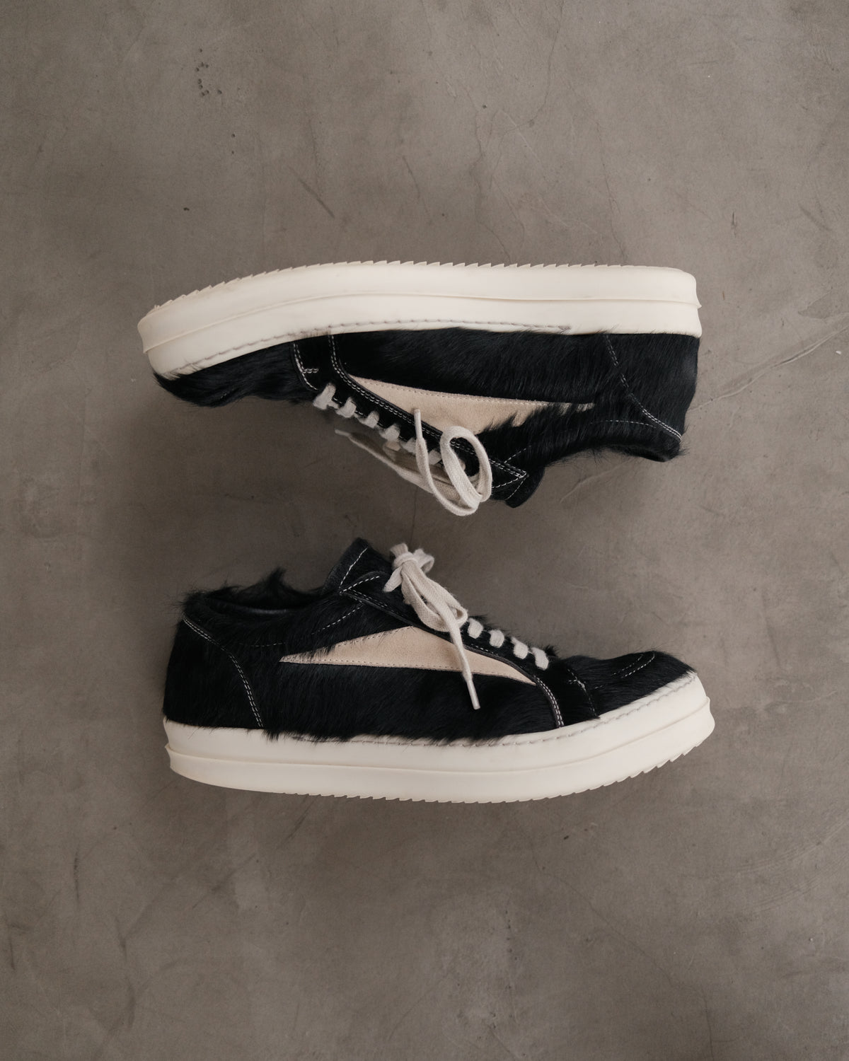 RICK OWENS Pony Hair Vintage Strobe Sneakers
