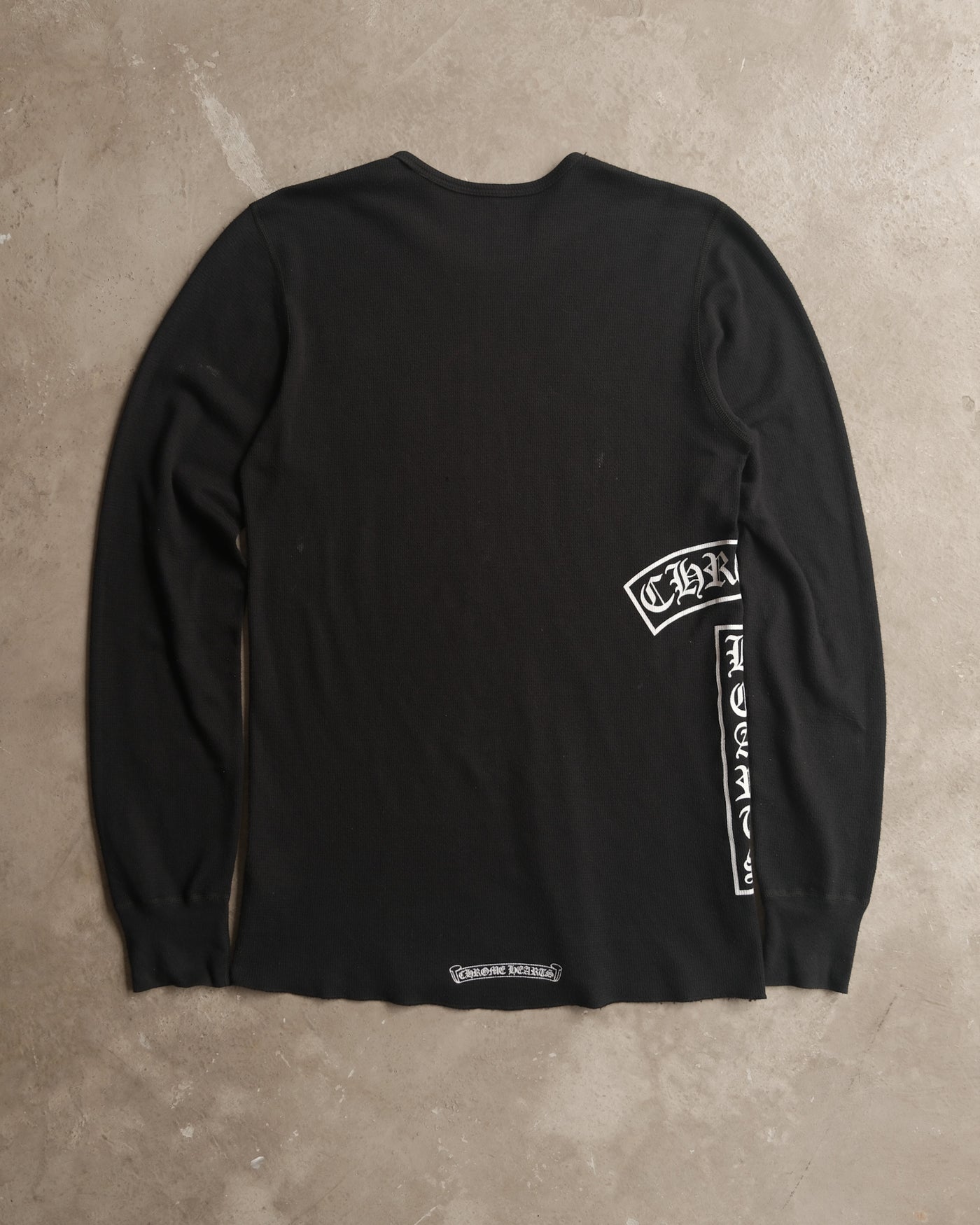 00s Chrome Hearts T bar Logo Scroll Thermal Longsleeve