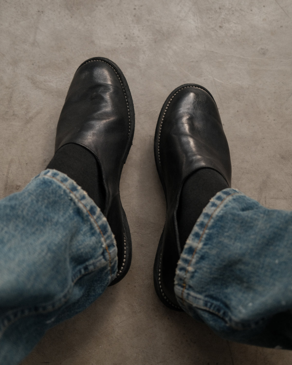 GUIDI Leather Loafer Shoes