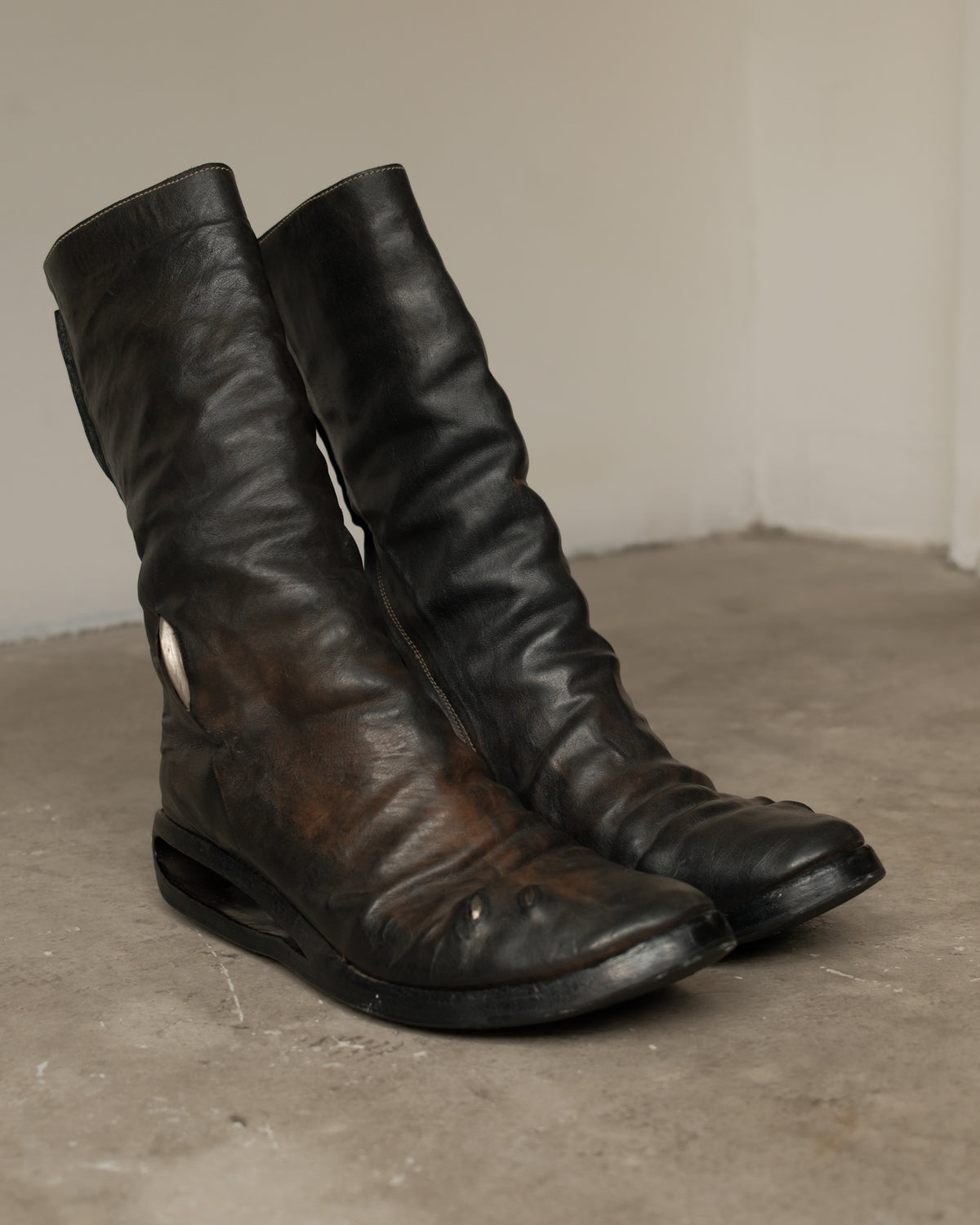 Carol Christian Poell Titanium Prosthetic U-Sole Boots