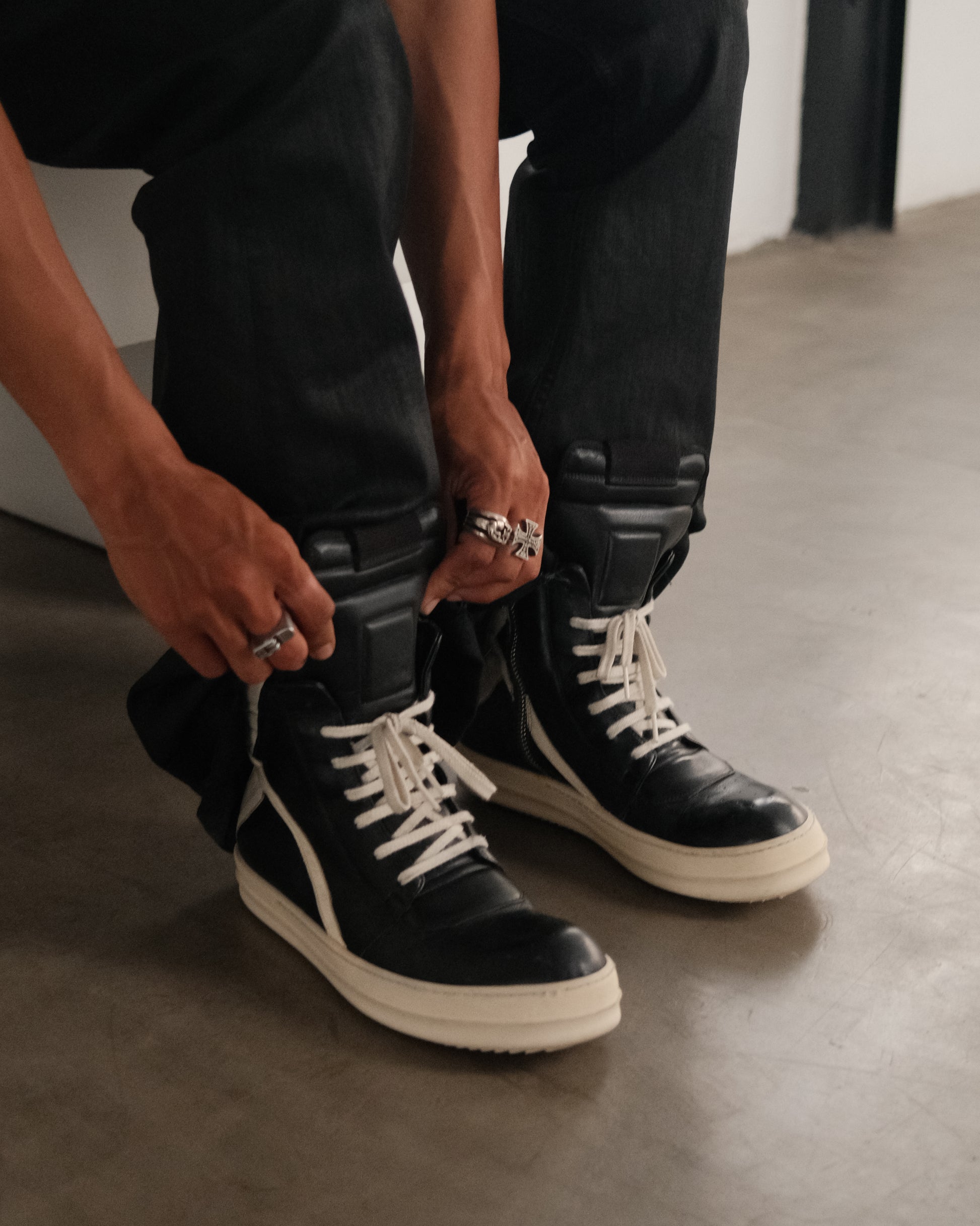 RICK OWENS FW15 Geobasket Sneaker