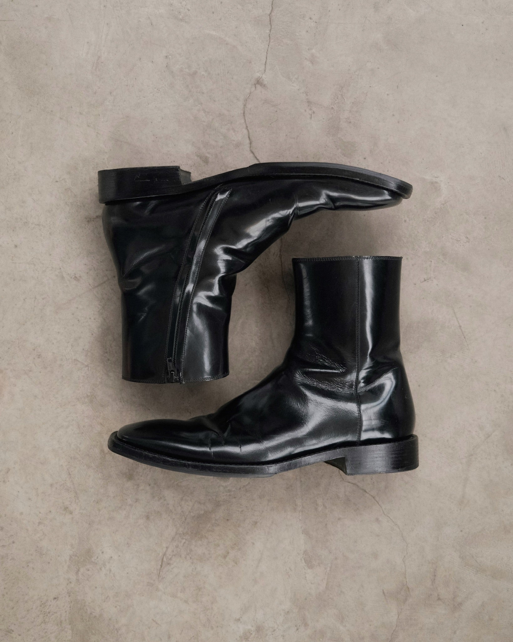 SS19 BALENCIAGA Square Toe Zip Boots