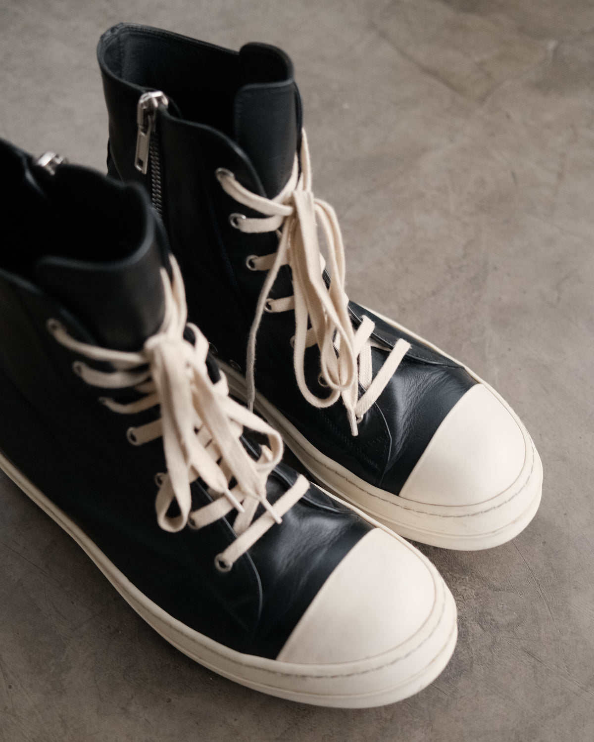 Rick Owens FW23 Mainline Ramones Sneakers.