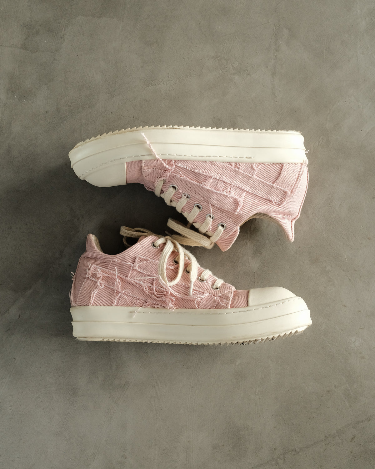 Drkshdw RICK OWENS Slashed Pink Low Sneakers – Around The Shoes