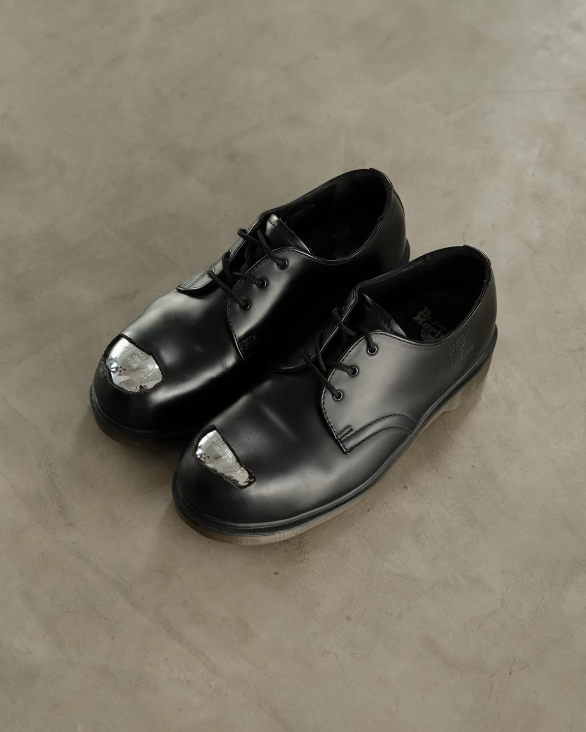 RAF SIMONSX D. MARTENS Cut Out Steel Toe Shoe