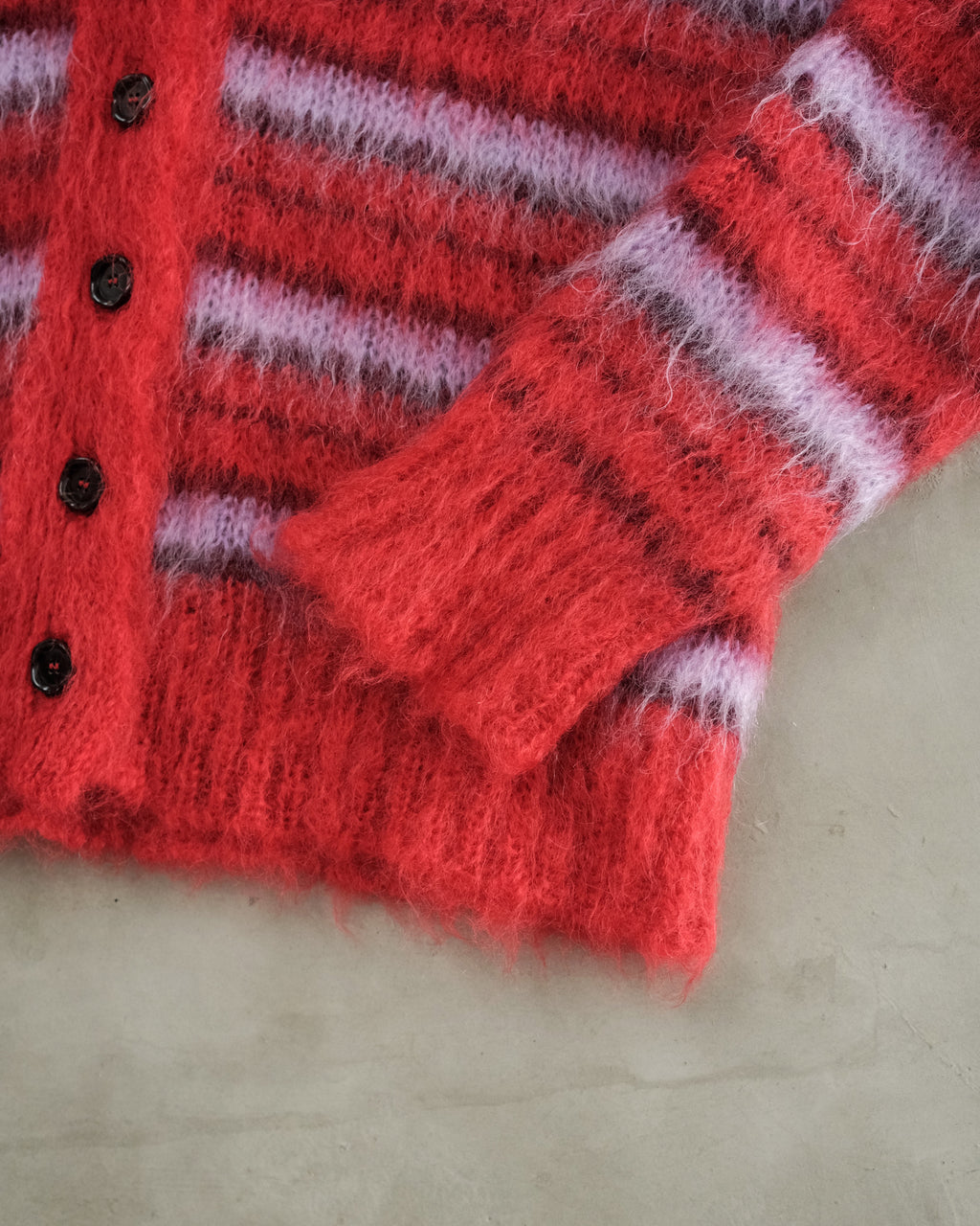MARNI Brushed Mohair V-Neck Cardigan