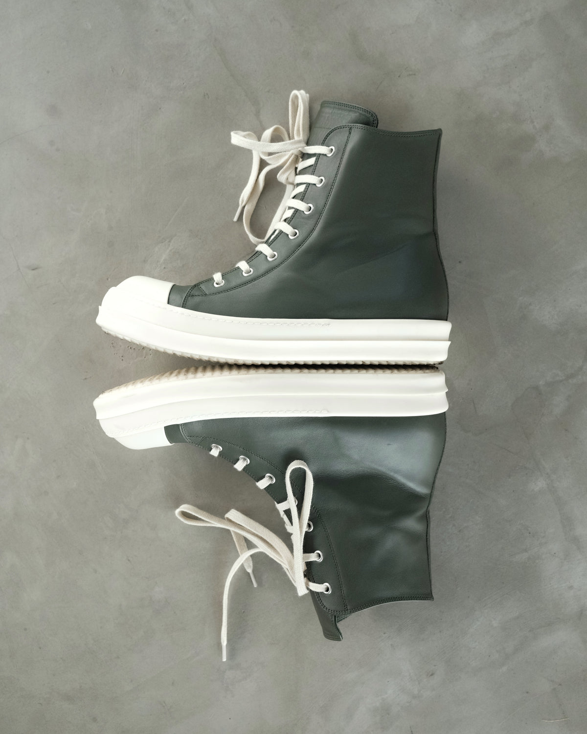 RICK OWENS AW23 Leather High-top Sneakers