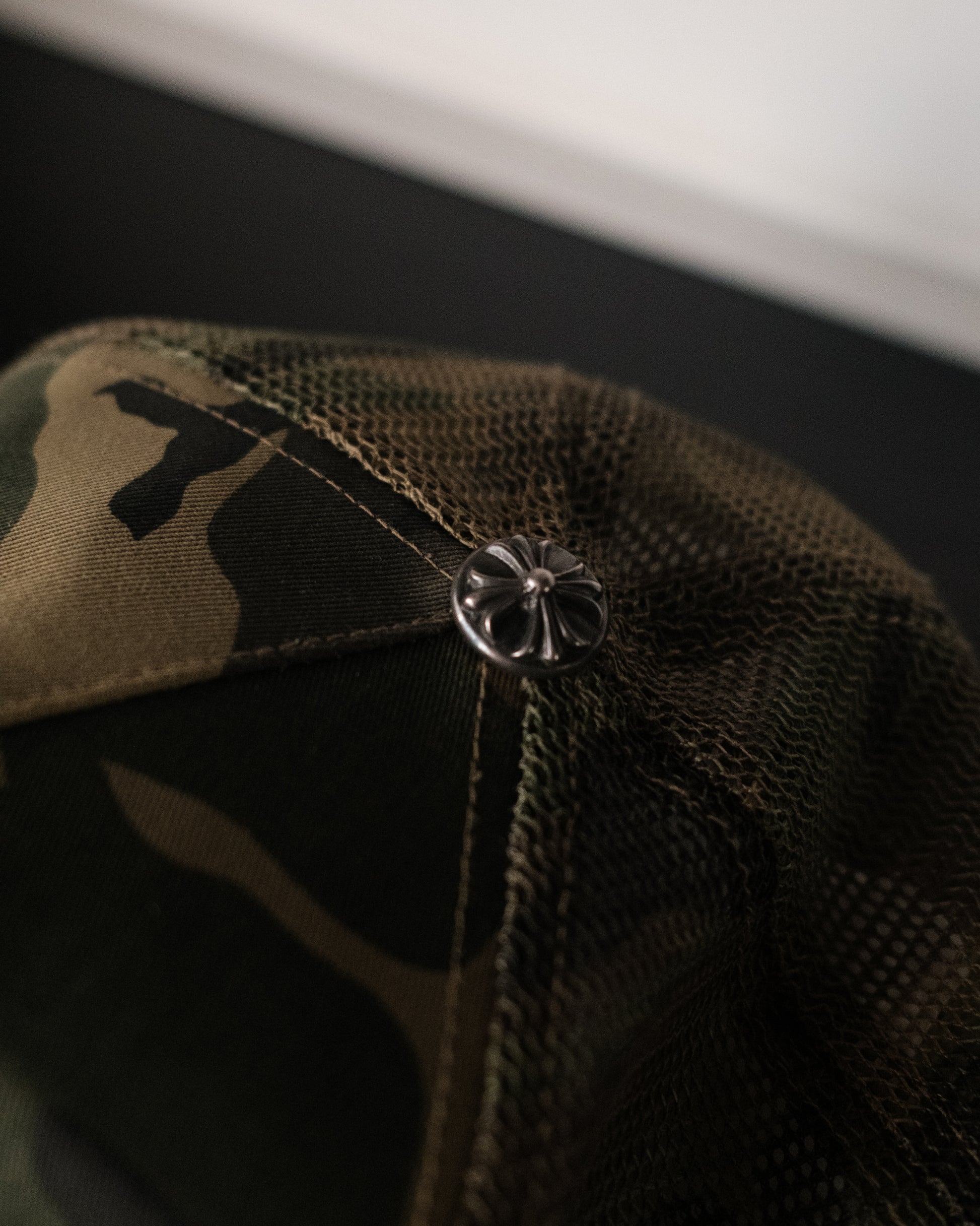 CHROME HEARTS Vintage Camo Trucker Hat