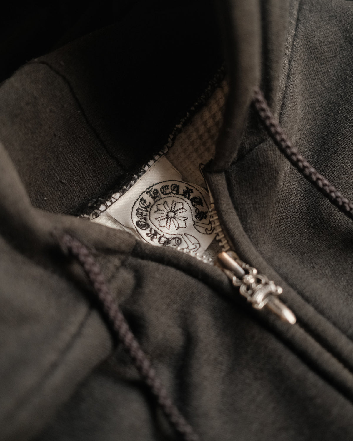90’ Chrome Hearts Vintage Tonal Horseshoe Logo Zip Up Hoodie