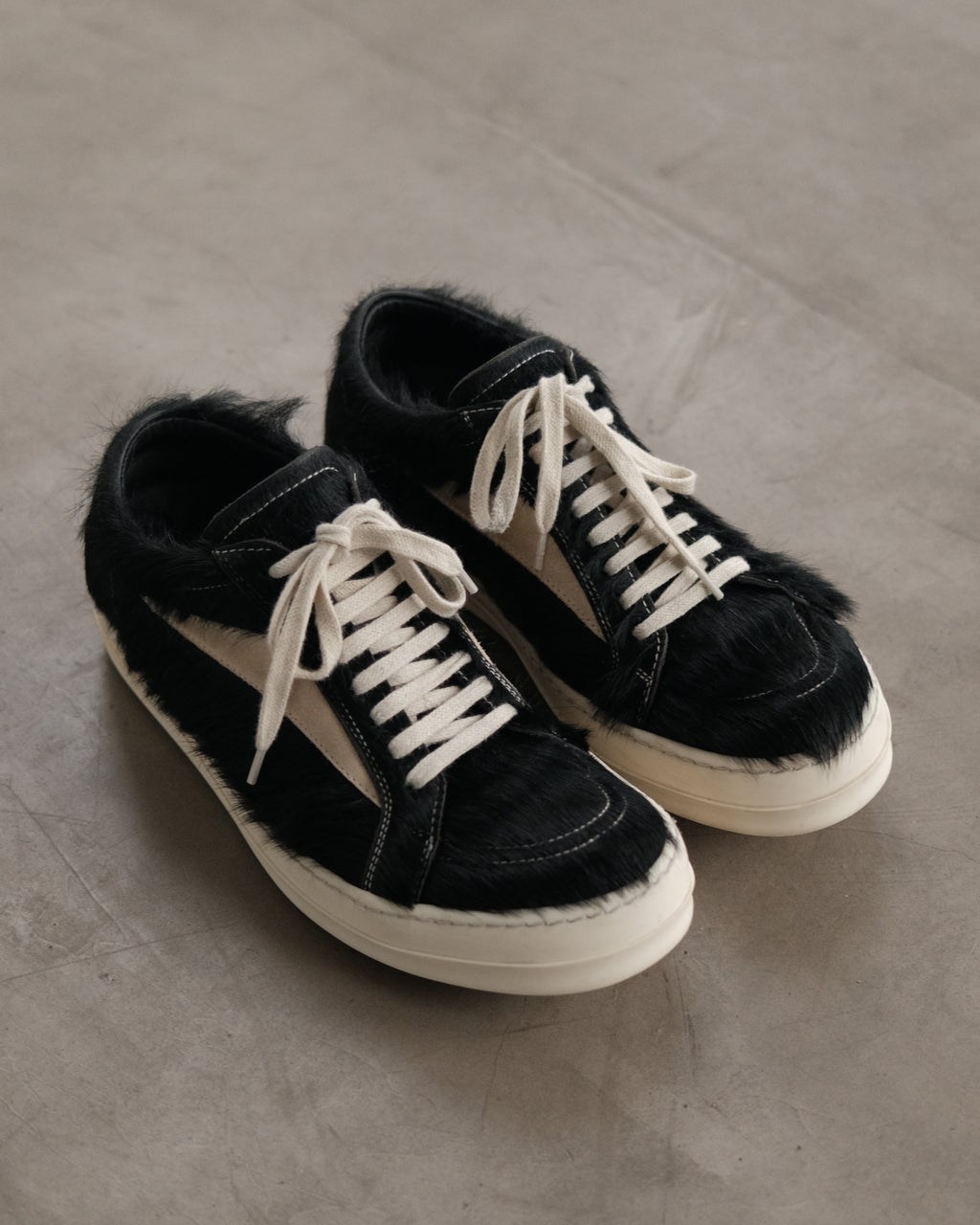 RICK OWENS Pony Hair Vintage Strobe Sneakers