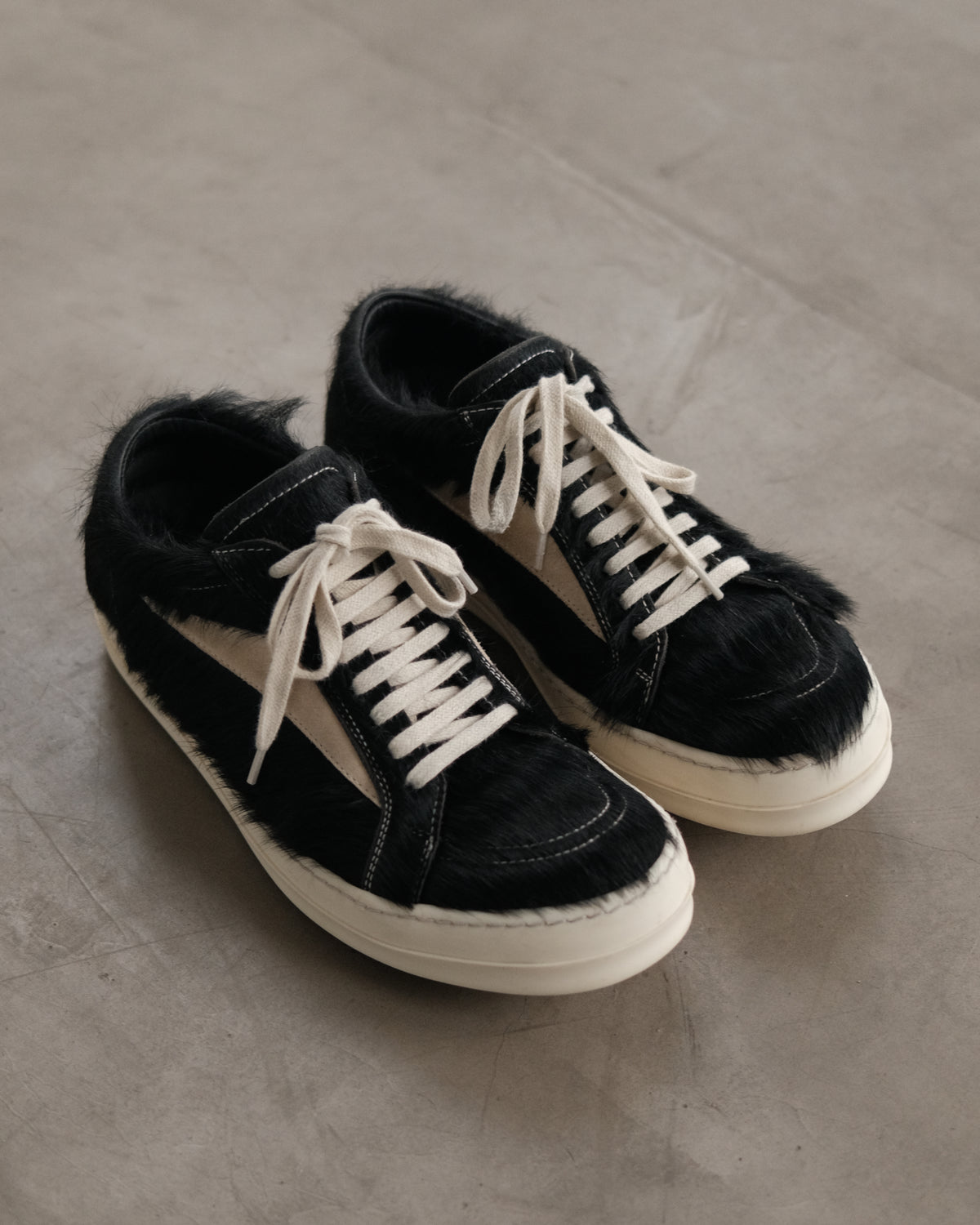 RICK OWENS Pony Hair Vintage Strobe Sneakers