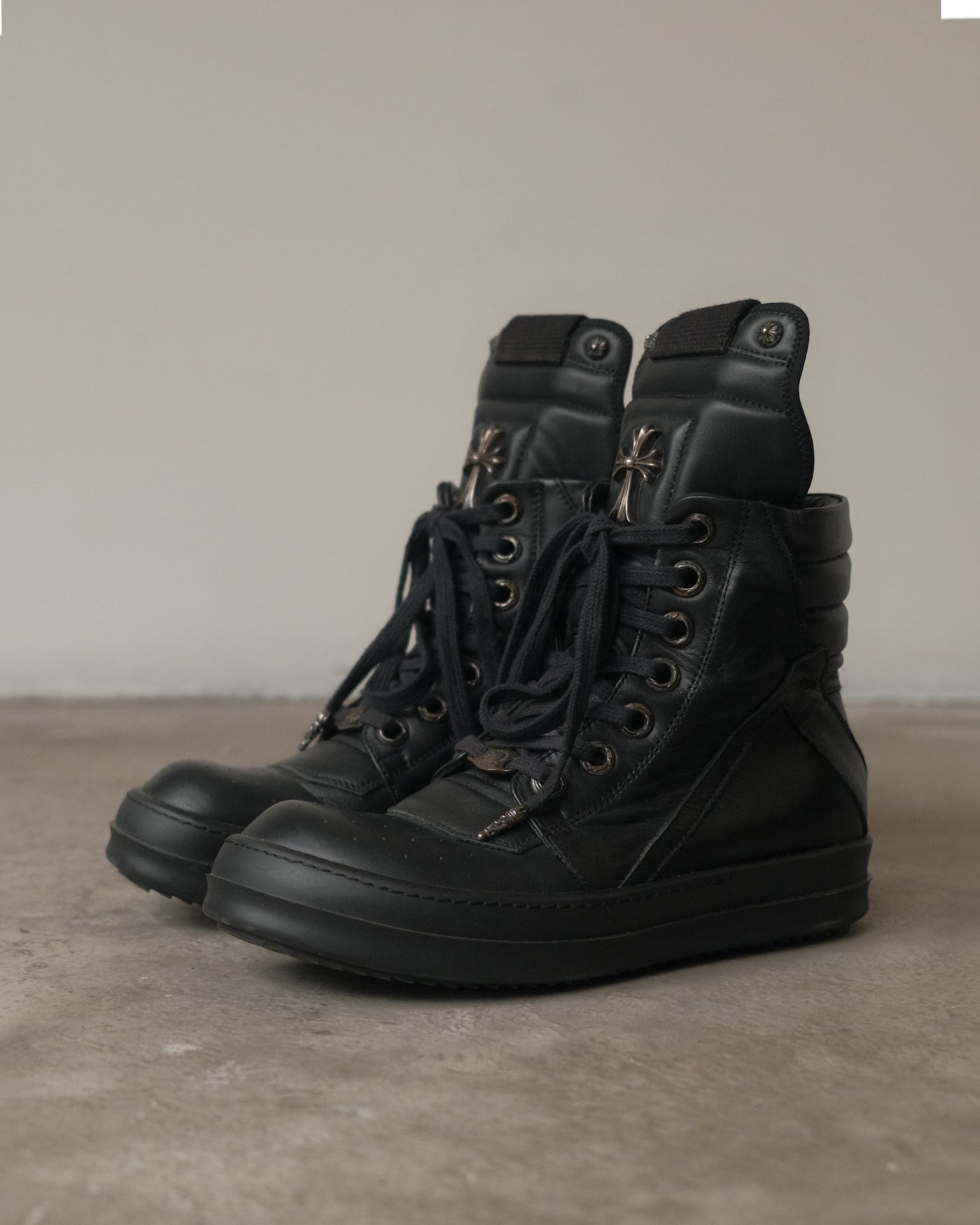Chrome Hearts x Rick Owens Geobasket Triple Black