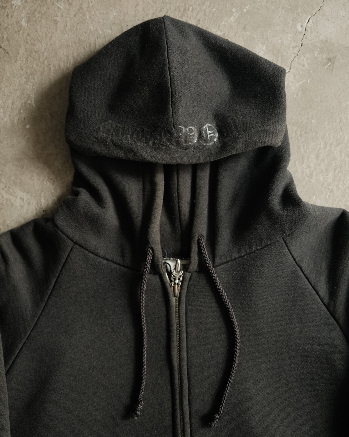 90’ Chrome Hearts Vintage Tonal Horseshoe Logo Zip Up Hoodie