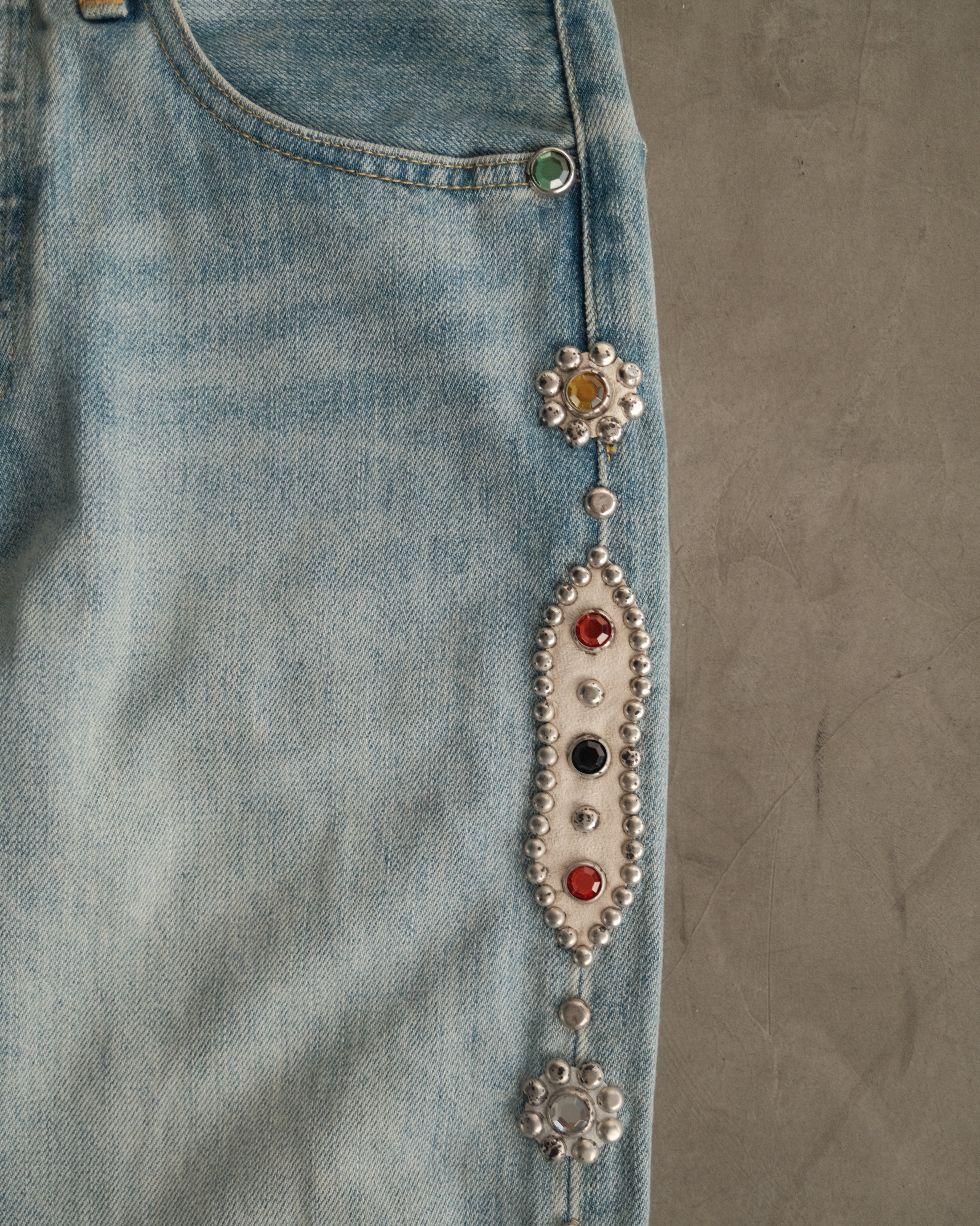 KAPITAL Kountry Gemstone Jewels Denim Jeans – Around The Shoes