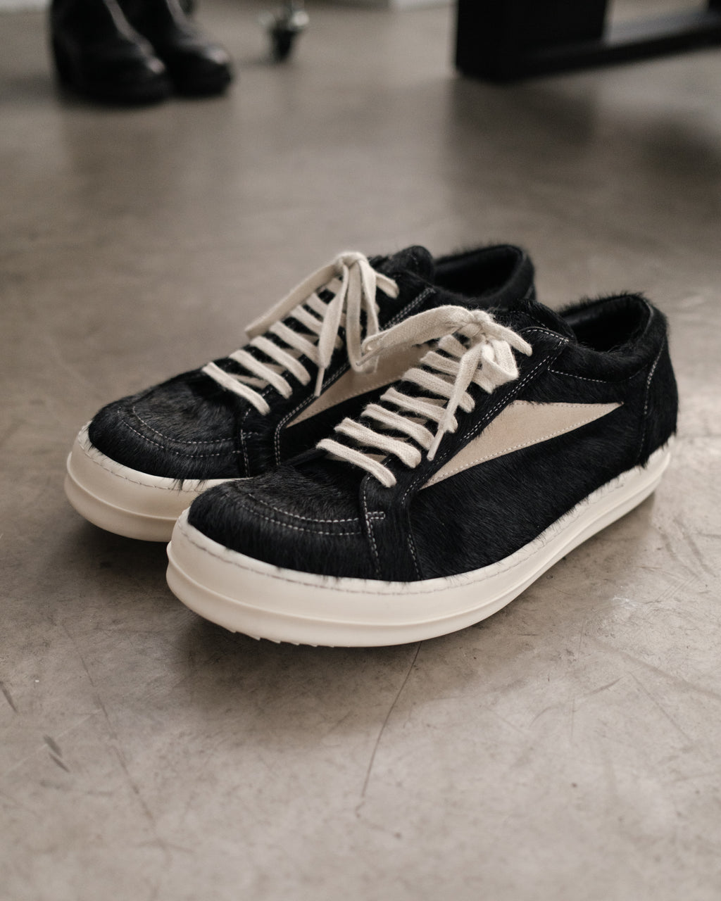 Rick Owens Pony Hair Vintage Strobe Sneakers
