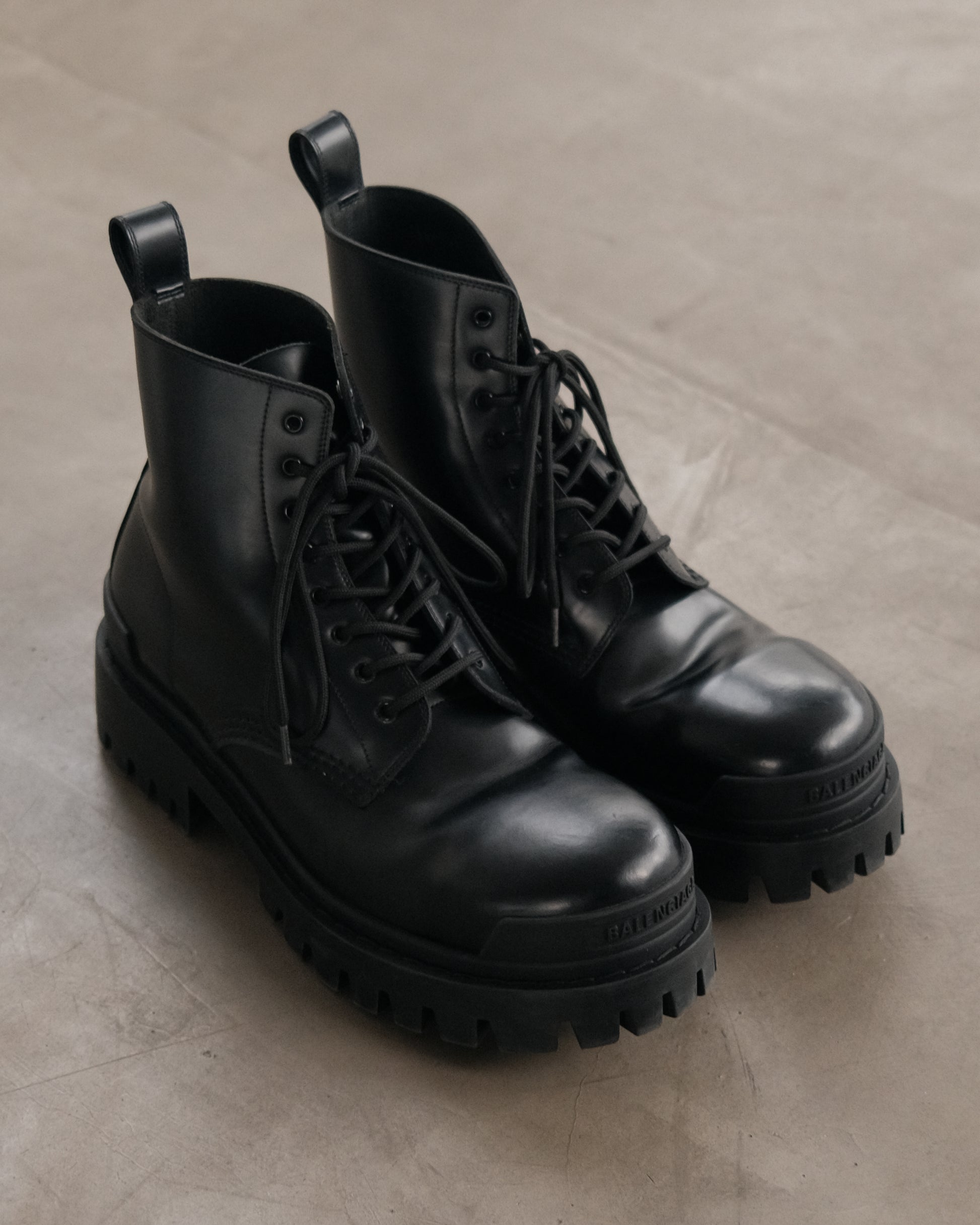 BALENCIAGA Strike Leather Boots