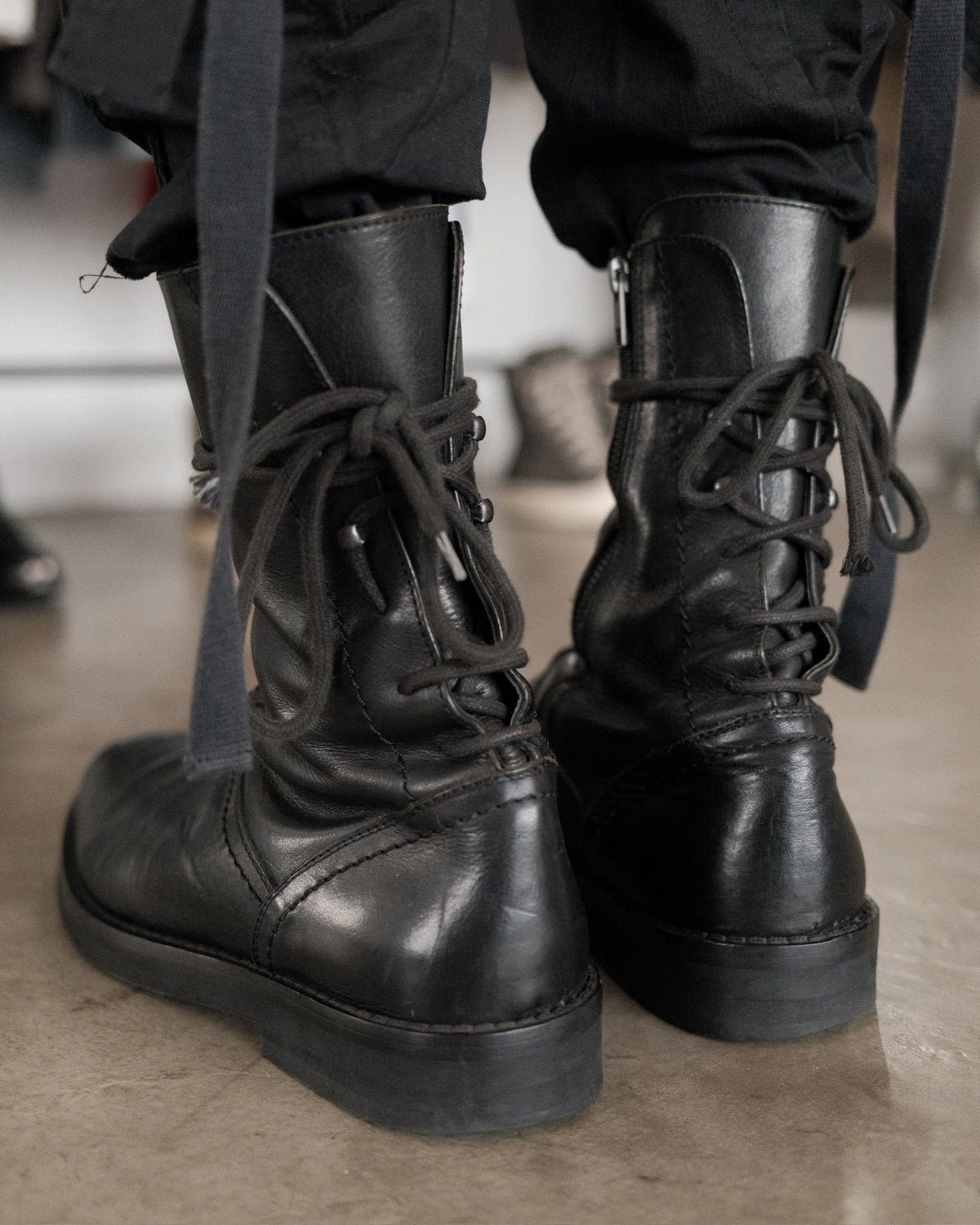 Ann Demeulemesster Back Lace Leather Boots