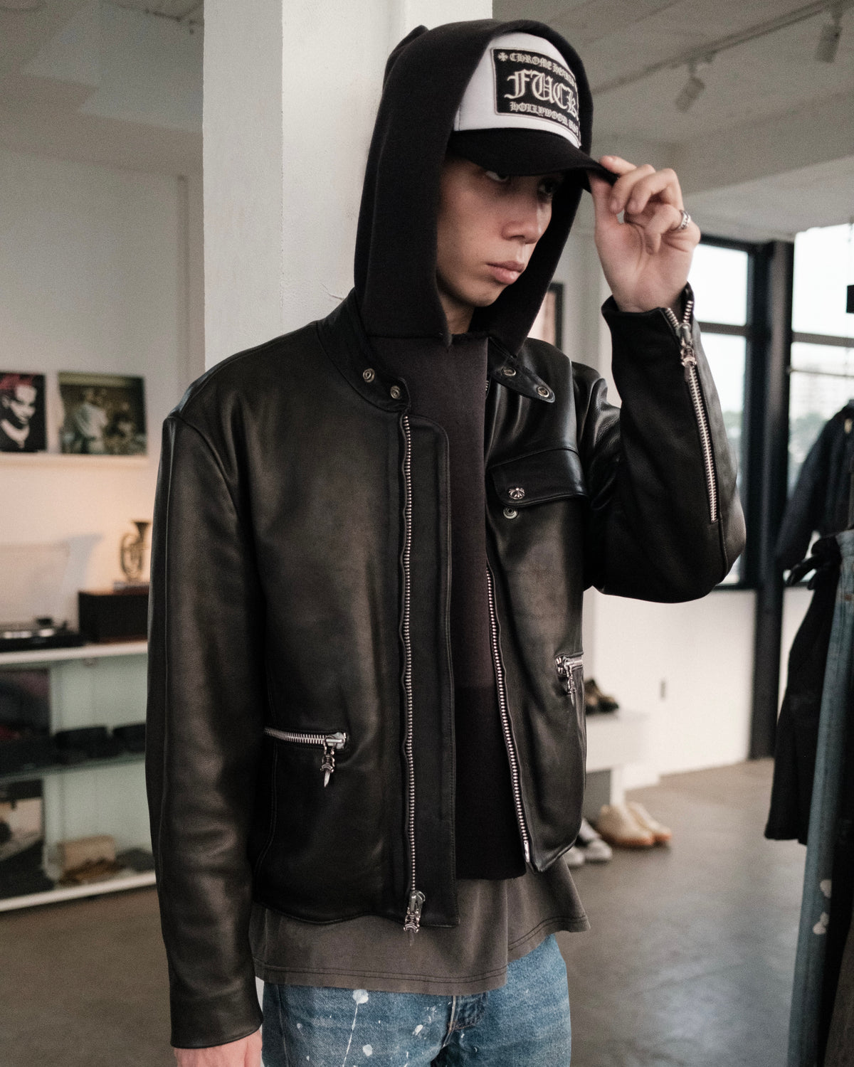 Chrome Hearts 1993 Biker Leather Jacket 1of1 ⚔️