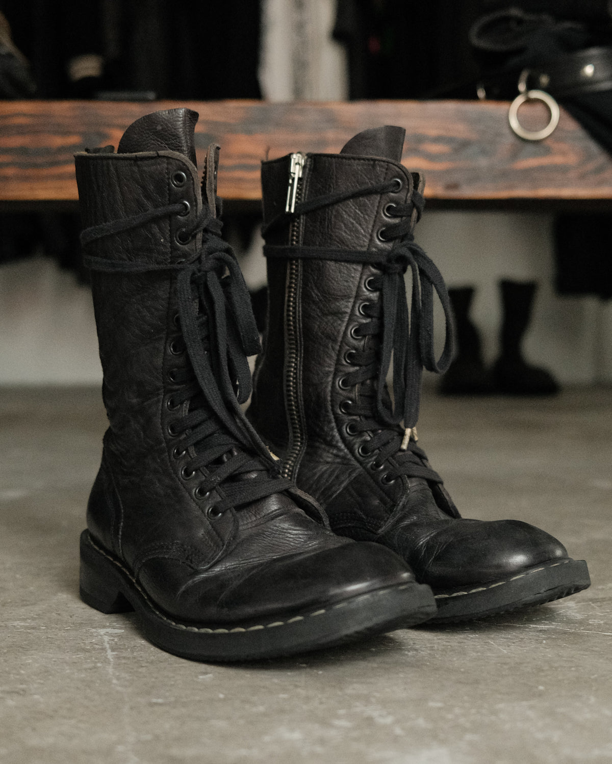 FW07 Rick Owens Military Combat Boots