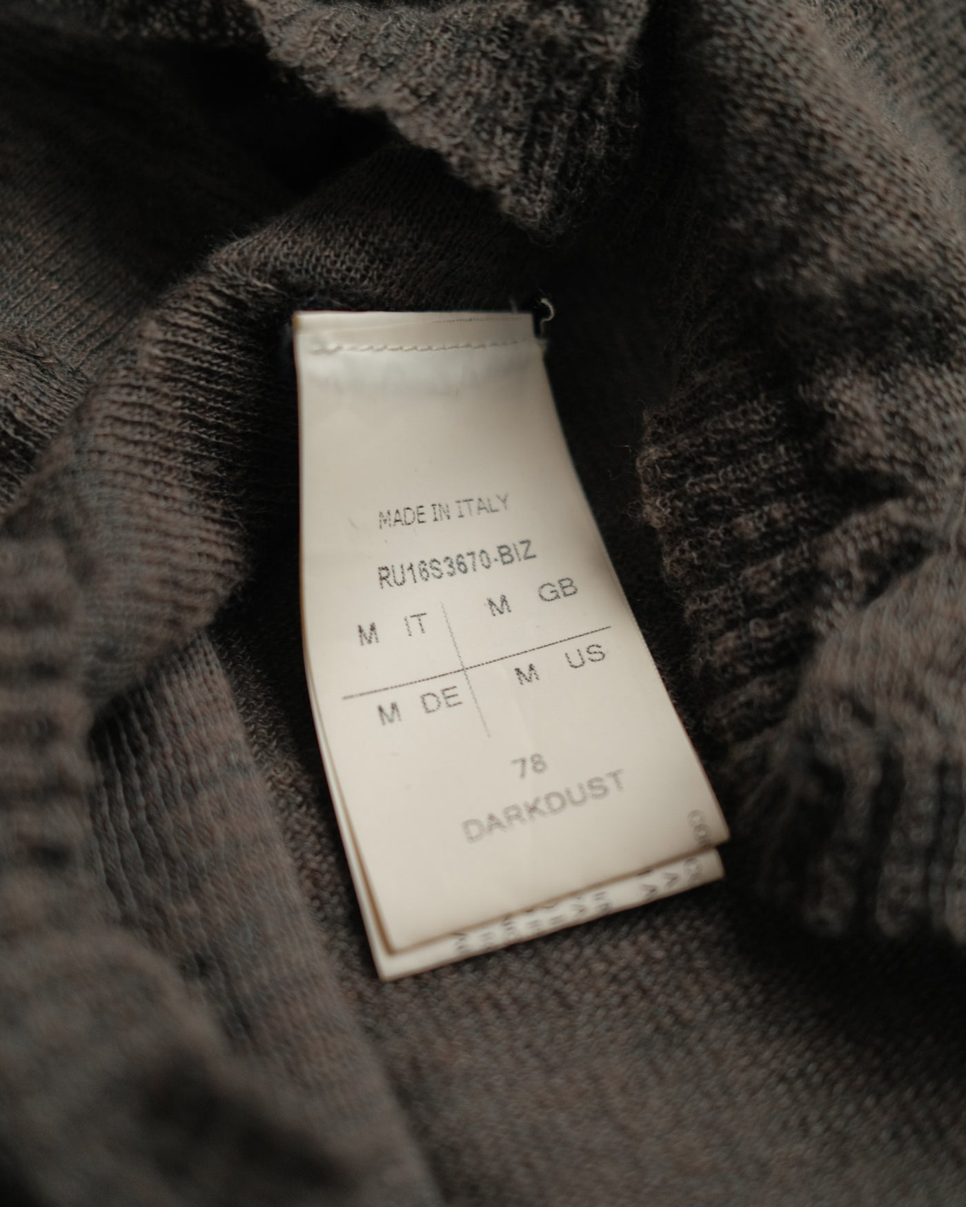 SS16 RICK OWENS Cylops Knit