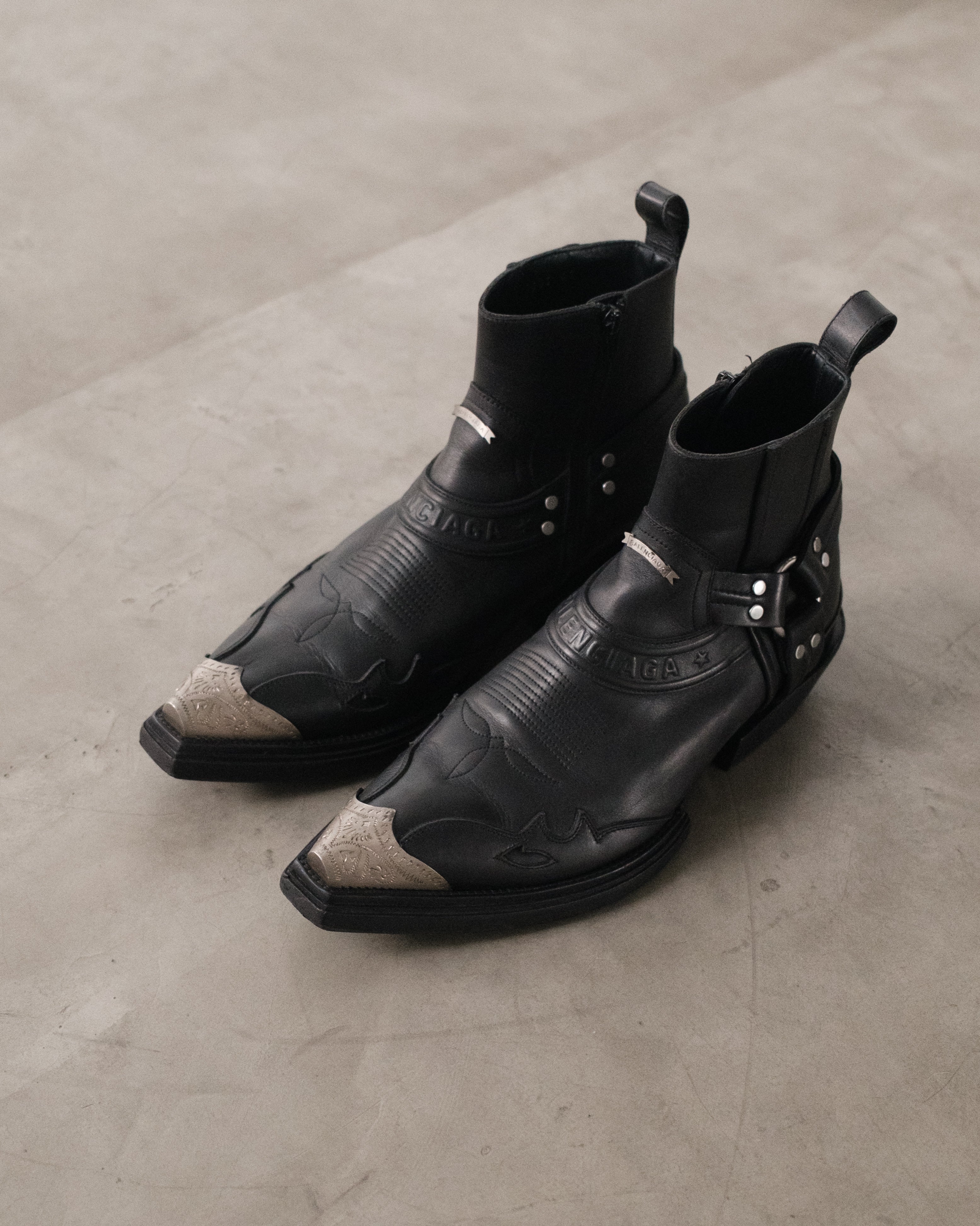 BALENCIAGA SS19 Santiag Western Leather Boots – Around The Shoes